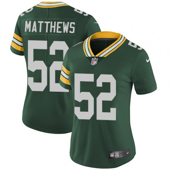 Women's Green Bay Packers Clay Matthews Limited Player Jersey Green - vstockx