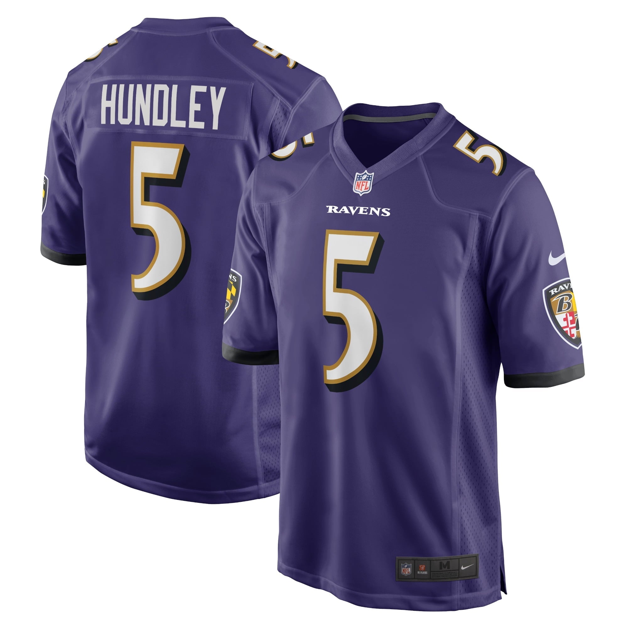 Men's Nike Brett Hundley Purple Baltimore Ravens Home Game Player Jersey - vstockx