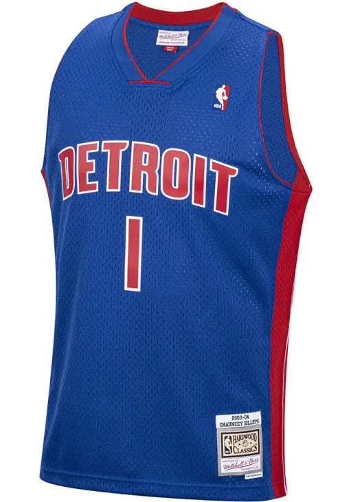 Men's Detroit Pistons Chauncey Billups 2003-04 Royal Mitchell & Ness NBA Men's Hardwood Classic Swingman Jersey - vstockx