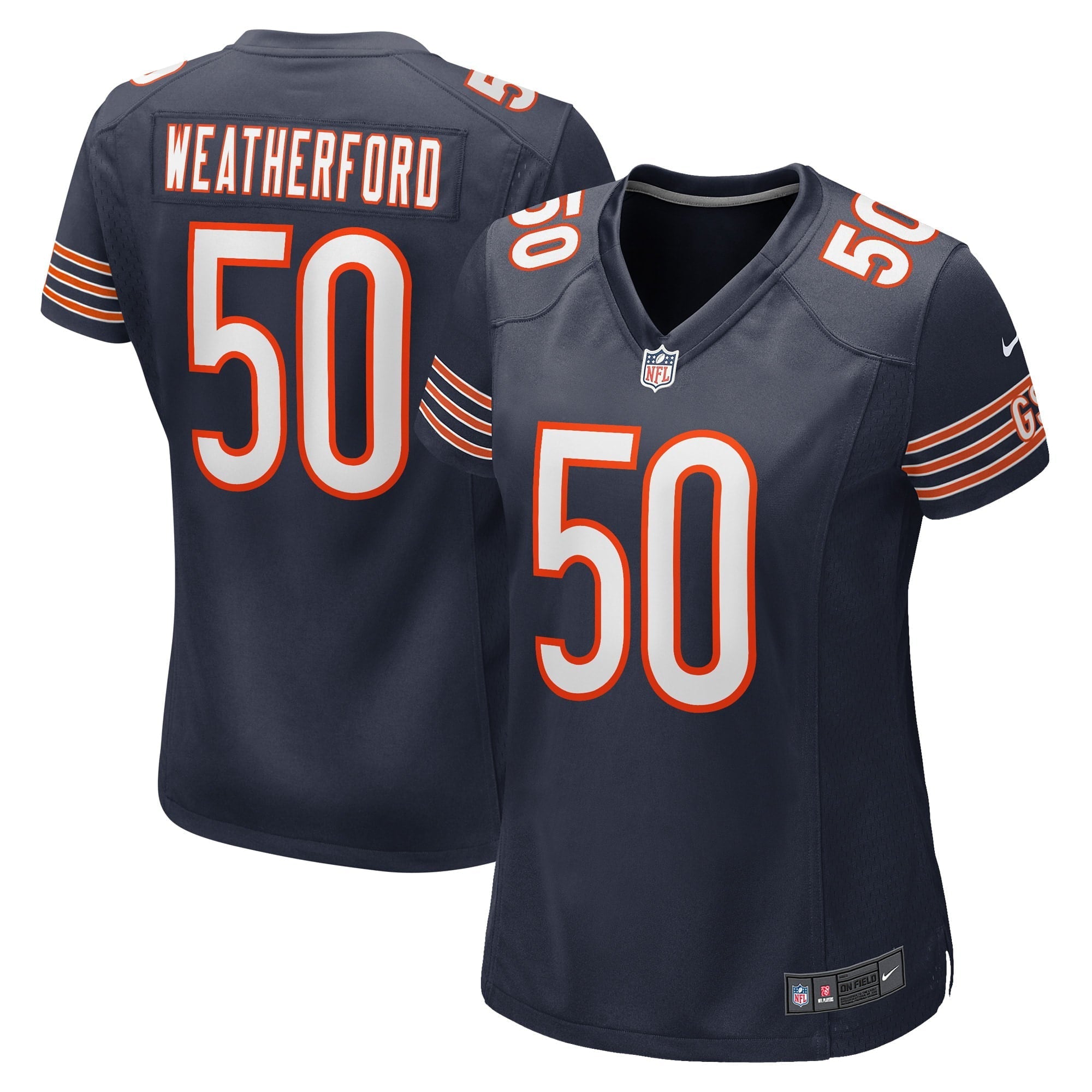 Women's Nike Sterling Weatherford Navy Chicago Bears Game Player Jersey - vstockx