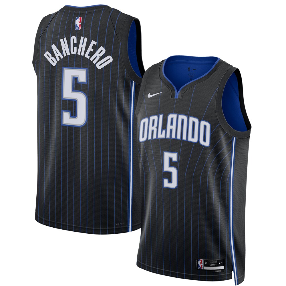 Paolo Banchero Orlando Magic Nike Unisex 2022 NBA Draft First Round Pick Swingman Jersey - Icon Edition - Black - vstockx