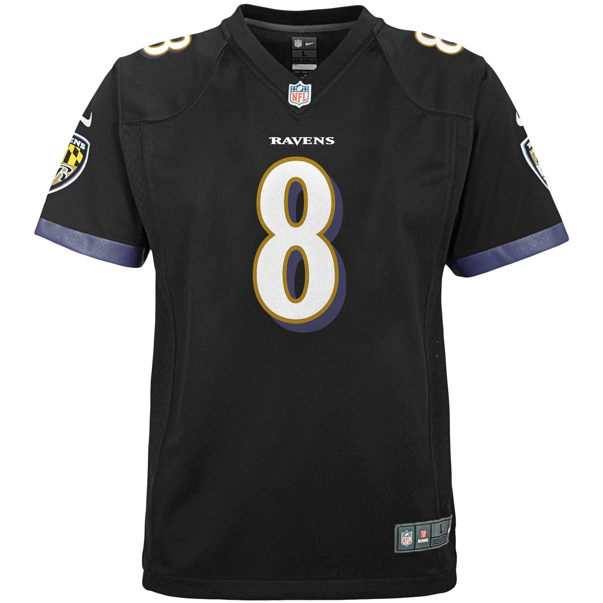 Youth Nike Lamar Jackson Black Baltimore Ravens Game Jersey - vstockx