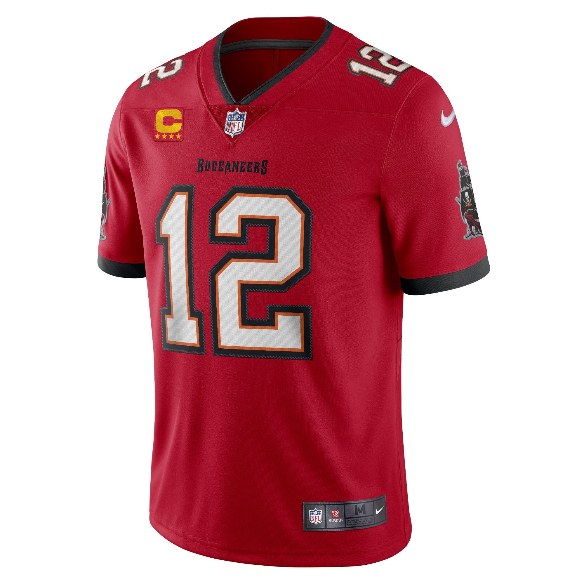Men's Nike Tom Brady Red Tampa Bay Buccaneers Captain Vapor Limited Jersey - vstockx