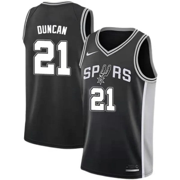Men's San Antonio Spurs Tim Duncan Icon Edition Jersey - Black - vstockx