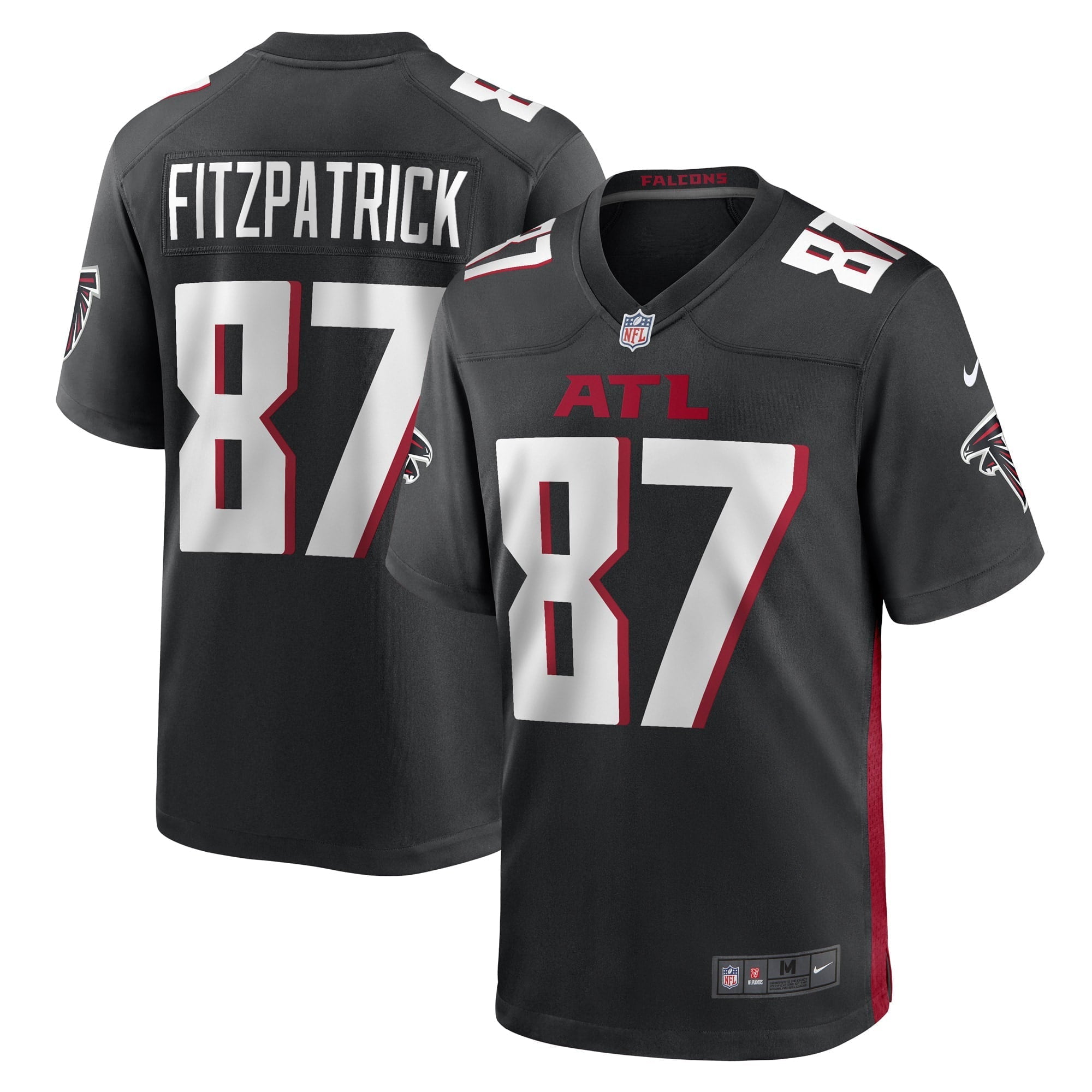 Men's Nike Black John FitzPatrick Atlanta Falcons Game Player Jersey - vstockx