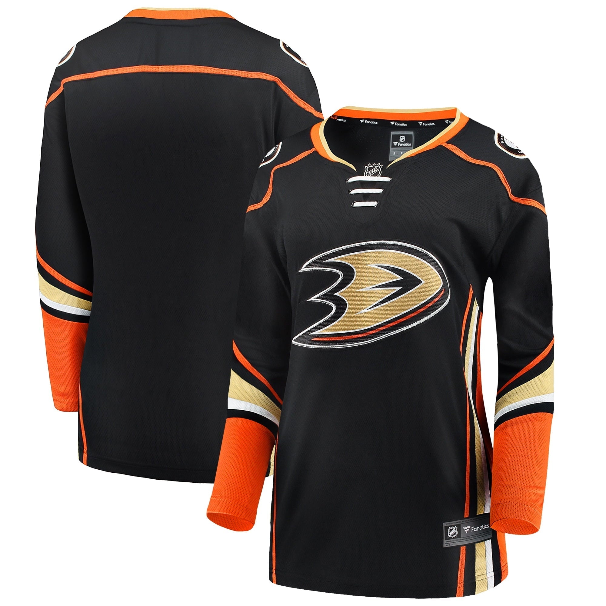 Women's Fanatics Branded Black Anaheim Ducks Breakaway Home Jersey - vstockx