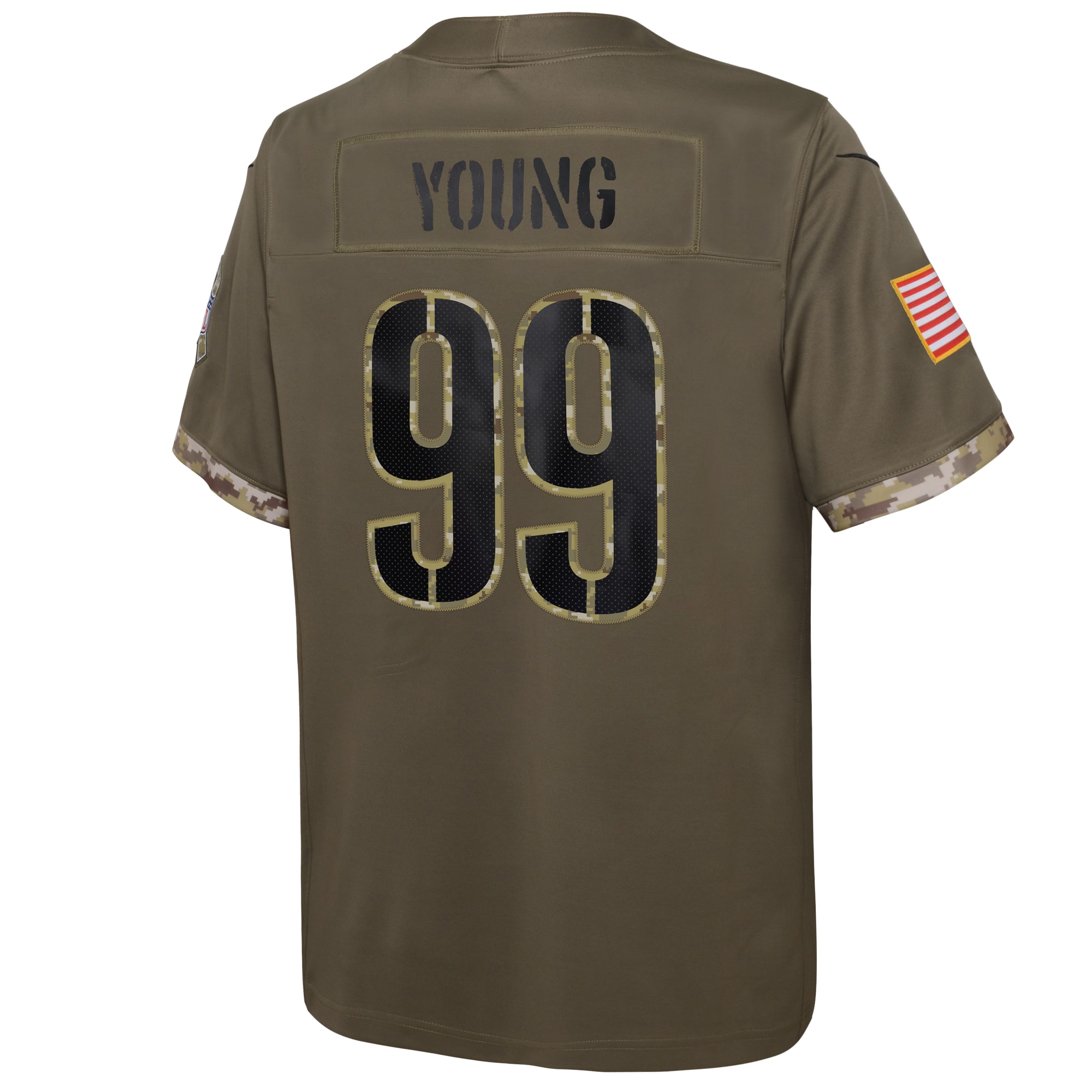 Chase Young Washington Commanders Nike Youth 2022 Salute To Service Player Limited Jersey - Olive - vstockx