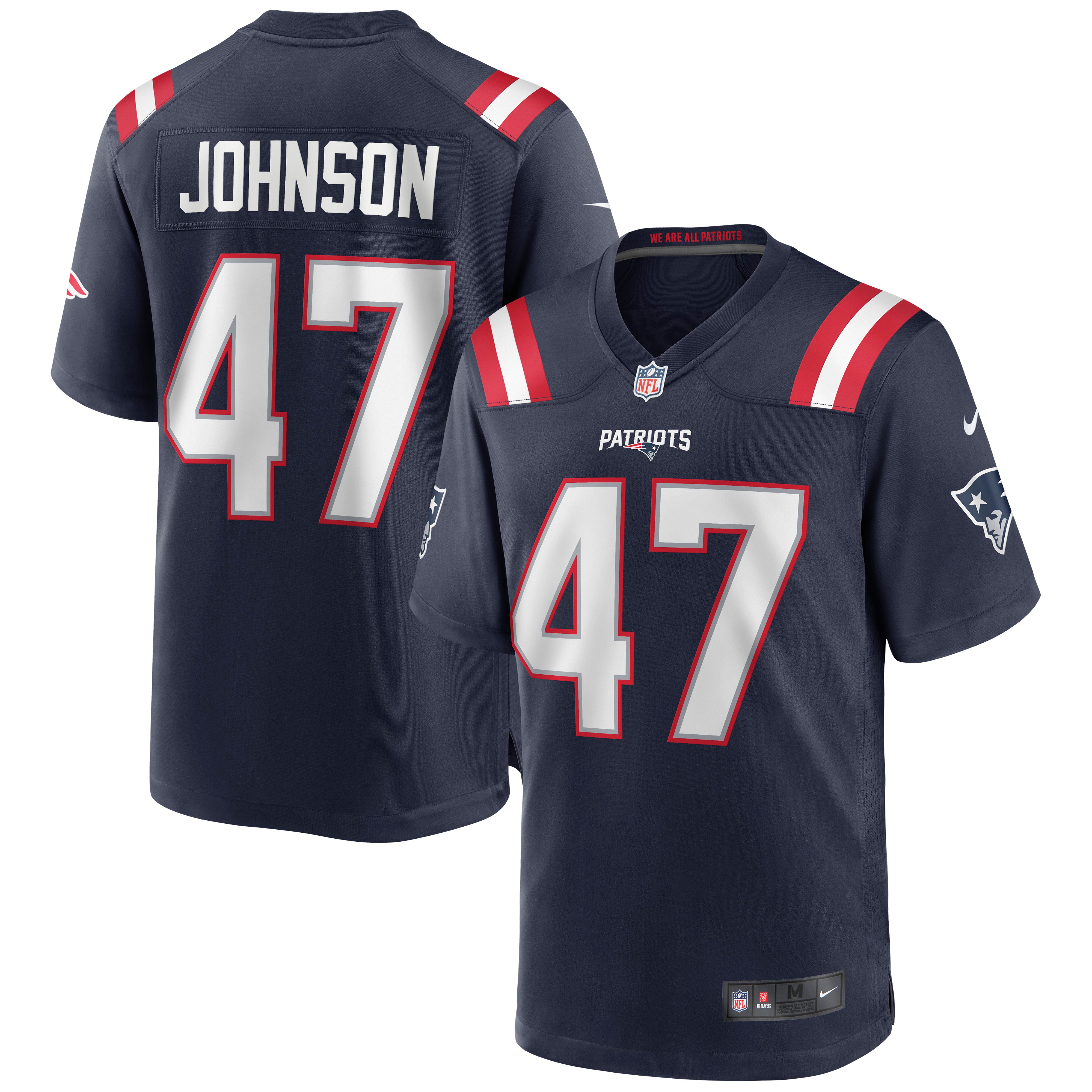 Jakob Johnson New England Patriots Nike Game Jersey - Navy - vstockx