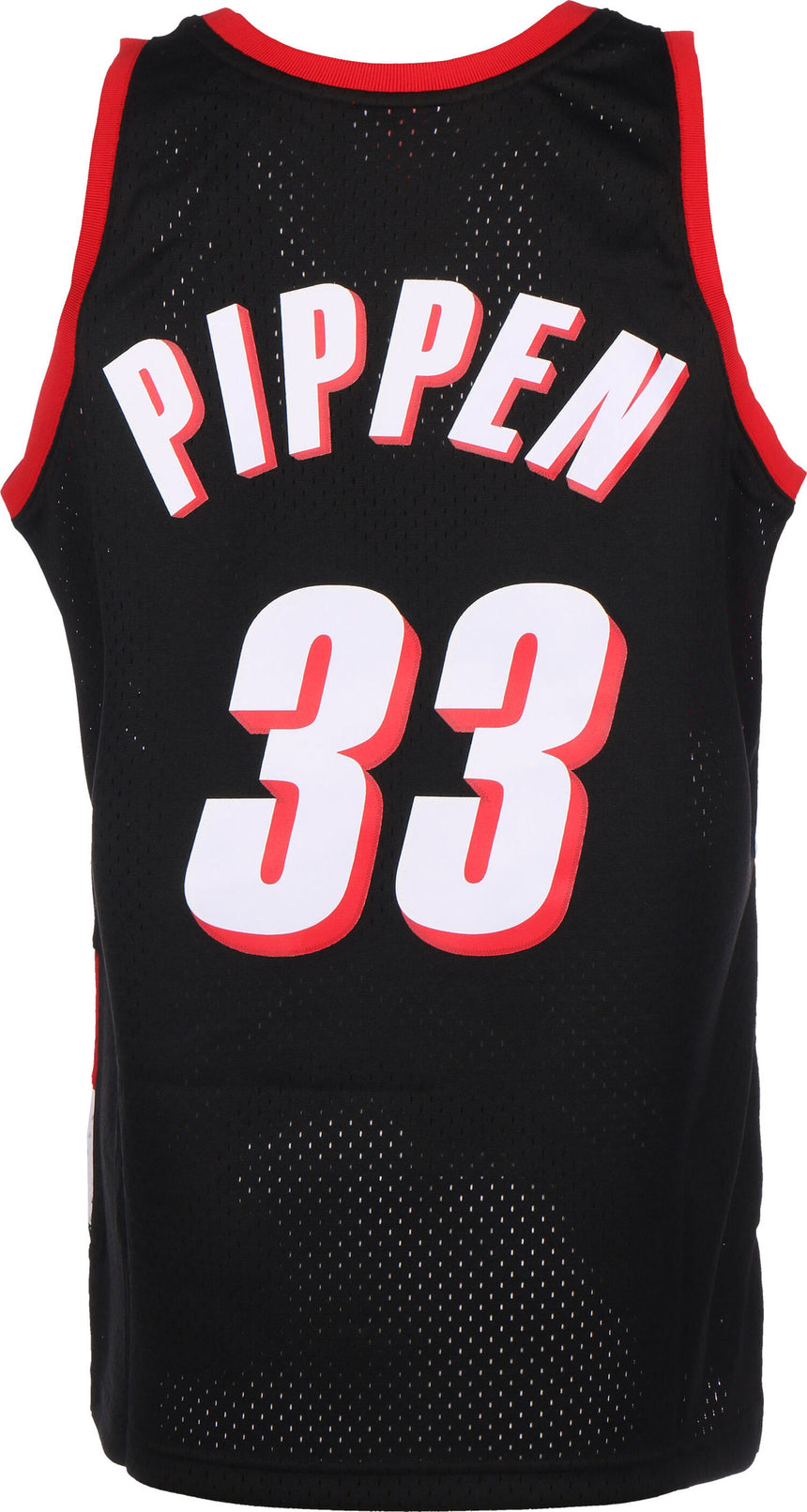 Men's Scottie Pippen 1999-00 Portland Trail Blazers Mitchell & Ness Black/Red/White Hardwood Classics Swingman Jersey - vstockx