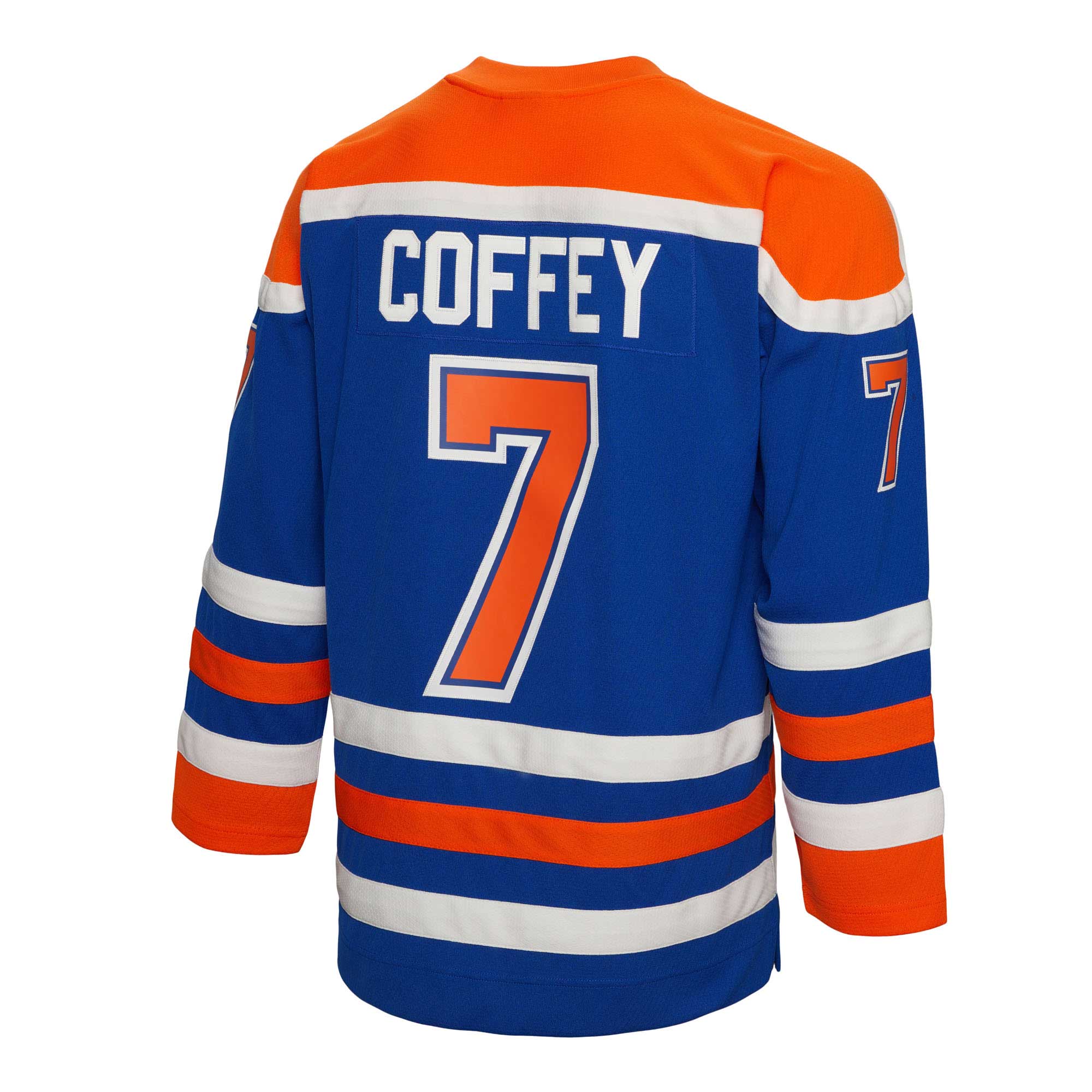 Paul Coffey Edmonton Oilers Mitchell & Ness 1986/87 Blue Line Player Jersey - Royal - vstockx