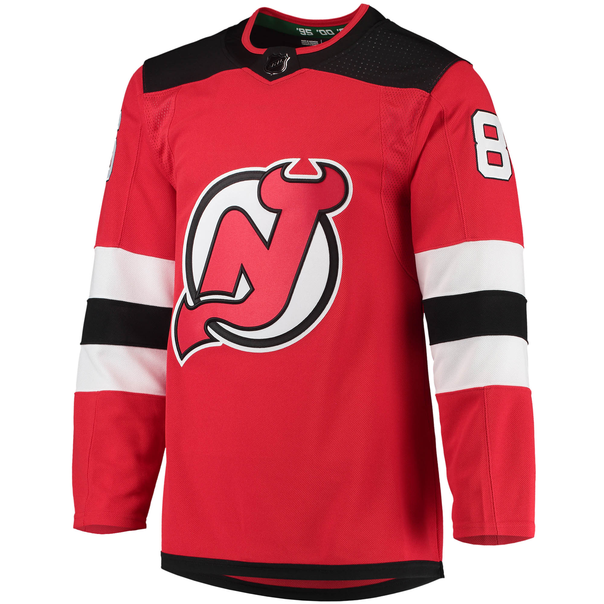 Jack Hughes New Jersey Devils adidas Home Primegreen Authentic Pro Player Jersey - Red - vstockx