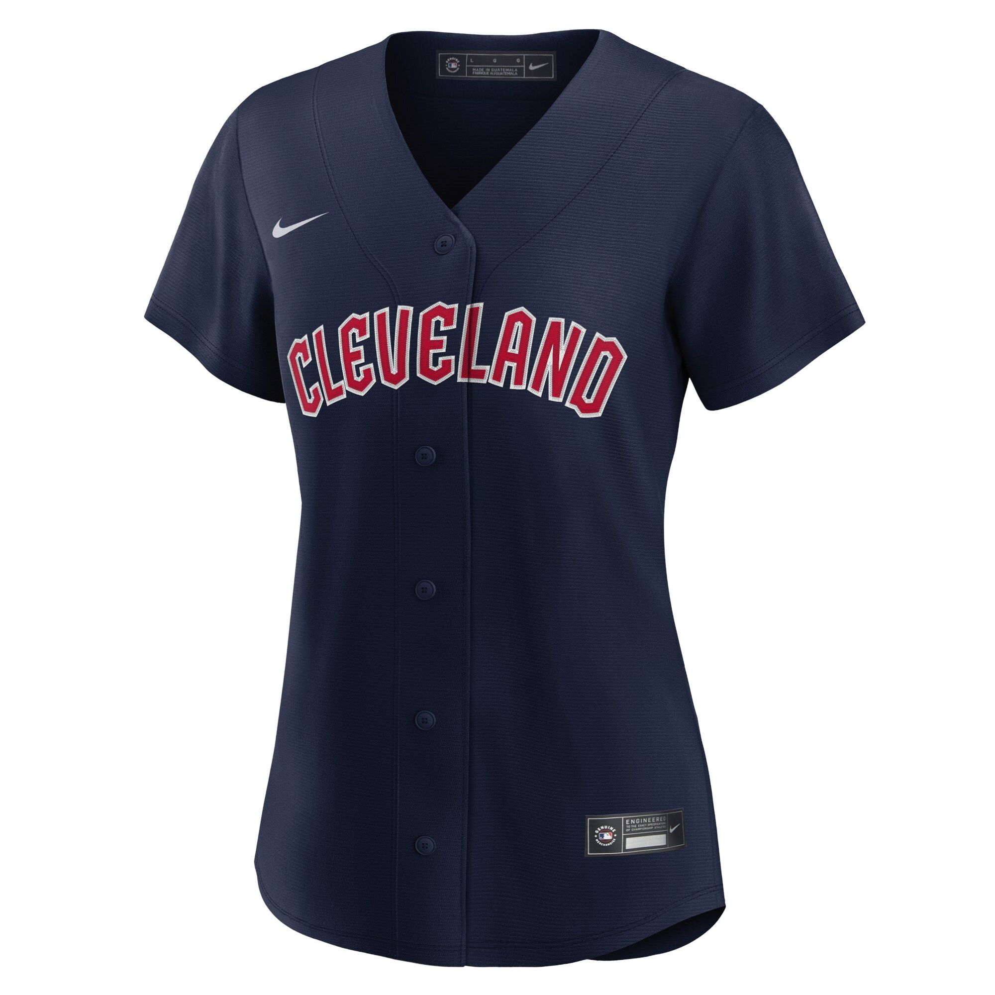 Cleveland Guardians Nike Women's Alternate Official Replica Jersey - Navy - vstockx