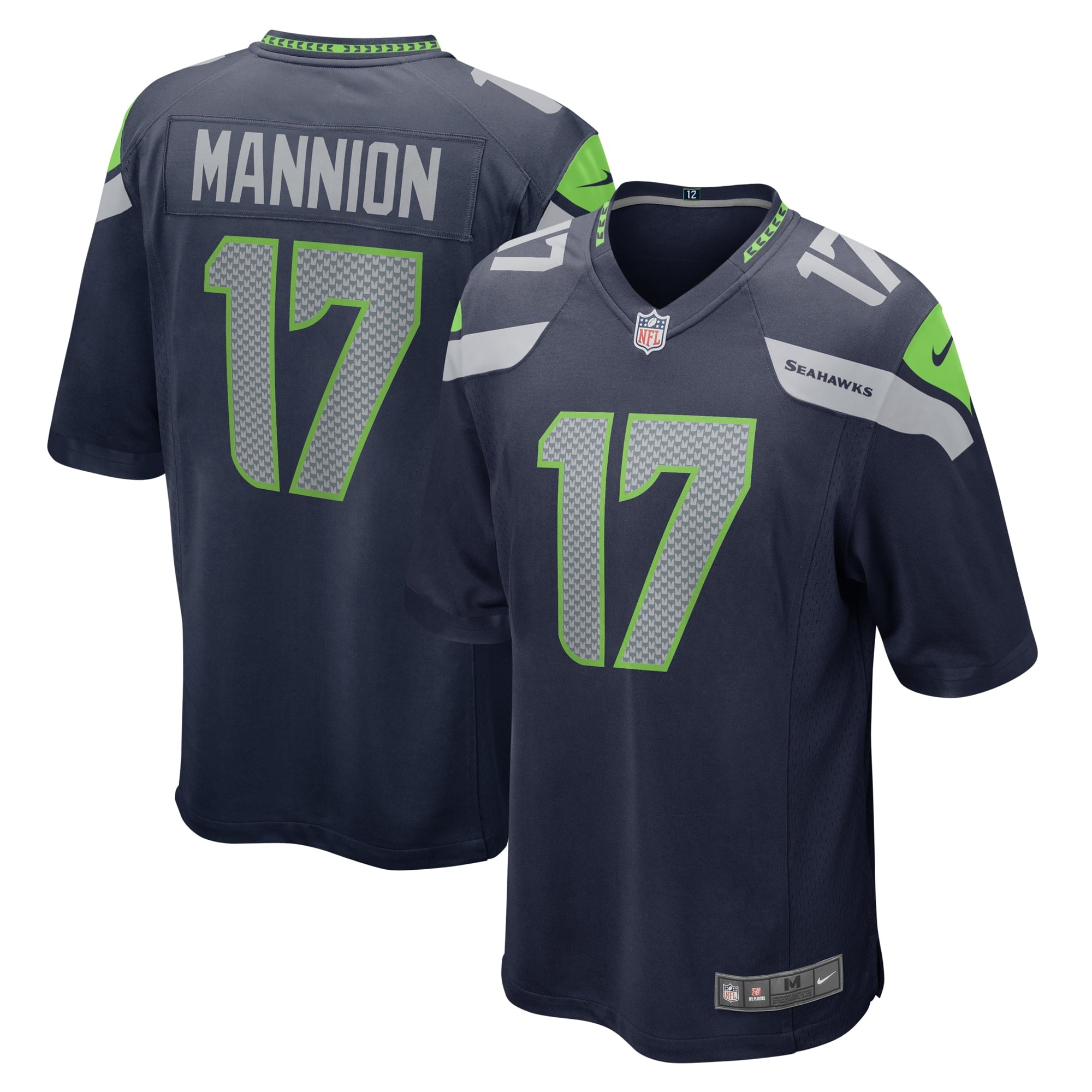 Men's Nike Sean Mannion College Navy Seattle Seahawks Home Game Player Jersey - vstockx