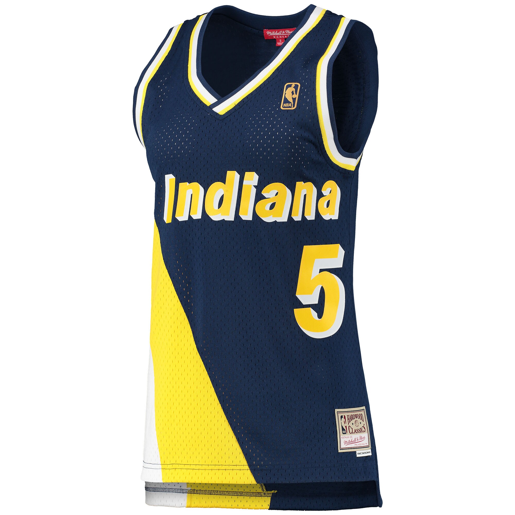 Jalen Rose Indiana Pacers Mitchell & Ness Women's 1996/97 Hardwood Classics Swingman Jersey - Navy - vstockx