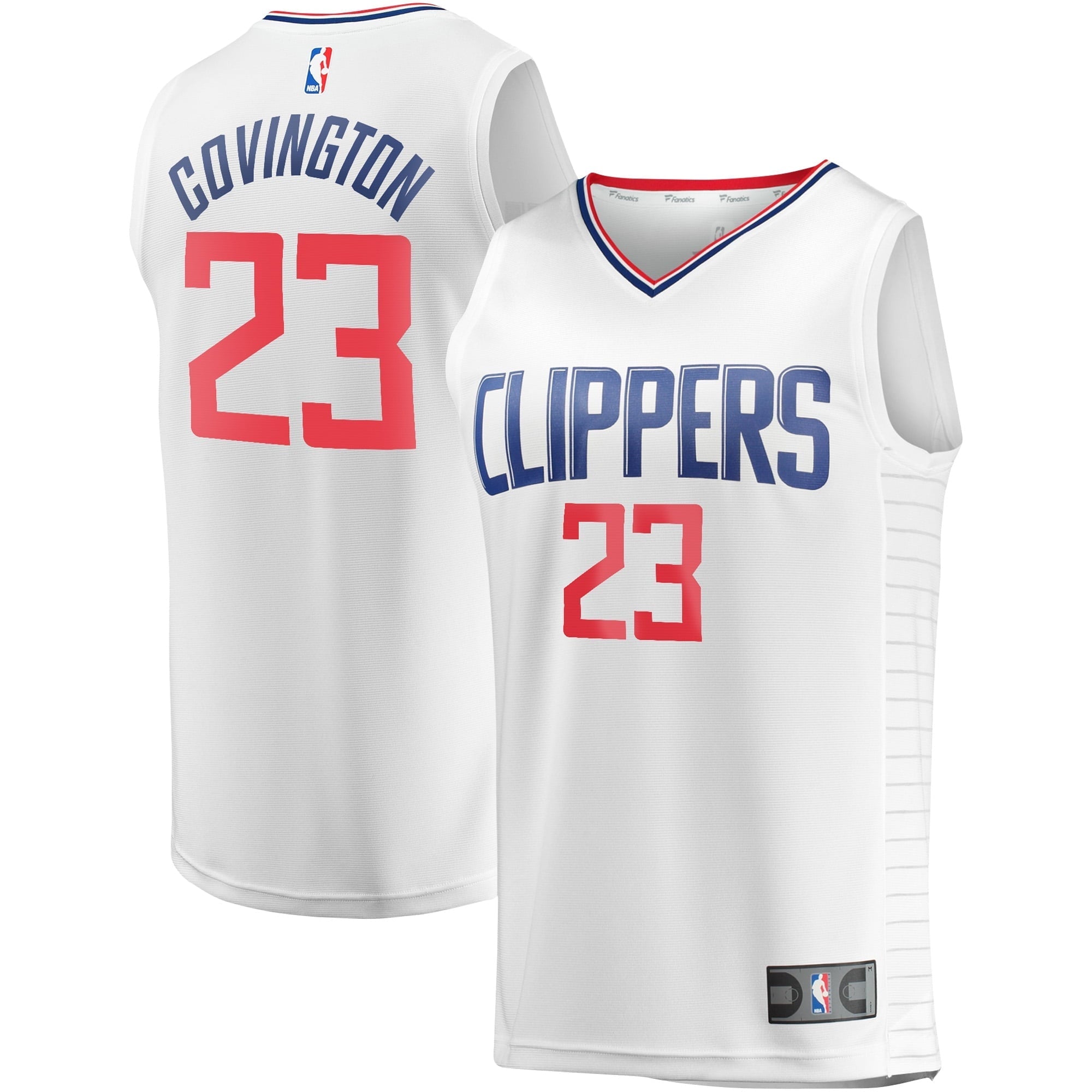 Men's Fanatics Branded Robert Covington White LA Clippers Fast Break Player Jersey - Association Edition - vstockx