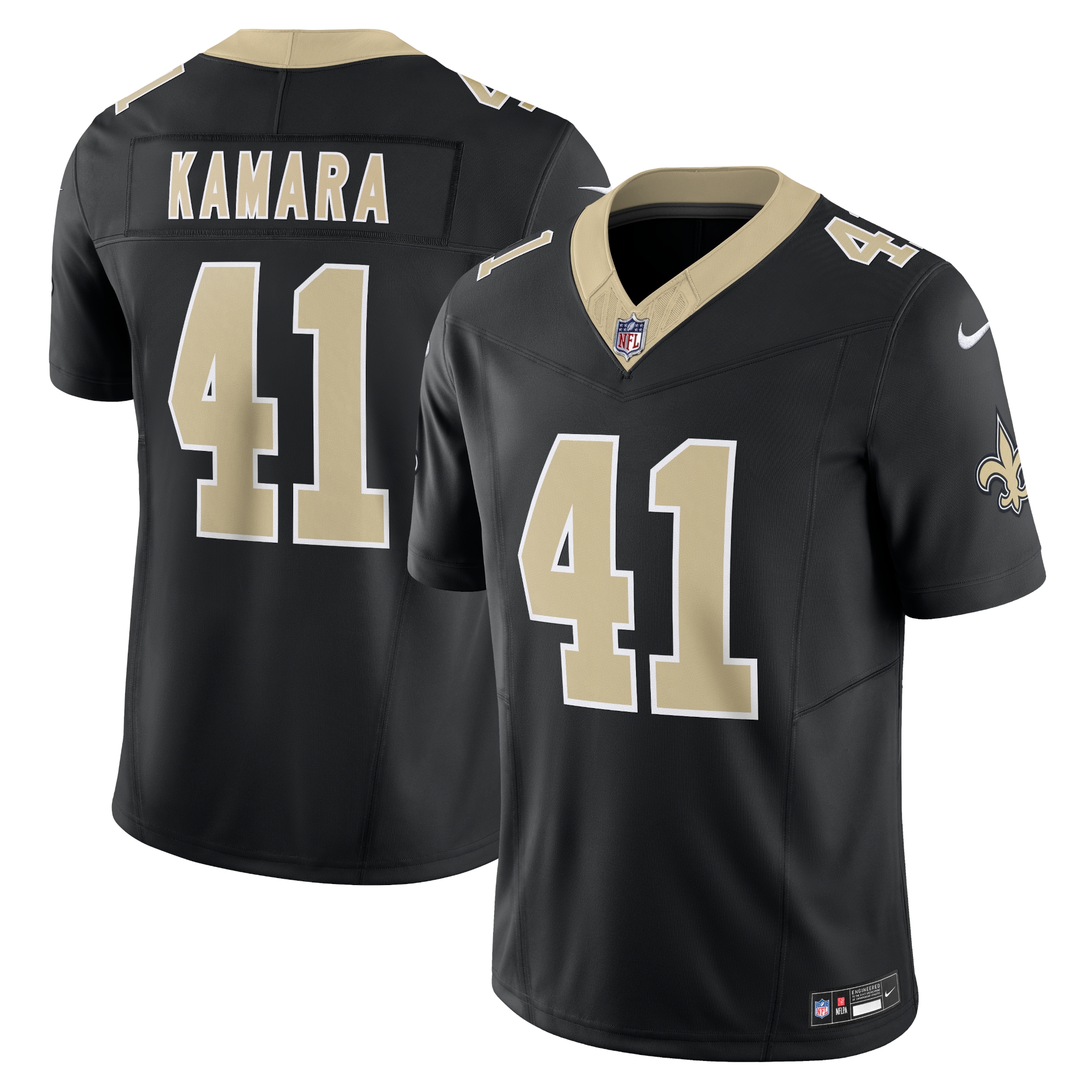 Alvin Kamara New Orleans Saints Nike Vapor F.U.S.E. Limited Jersey - Black - vstockx