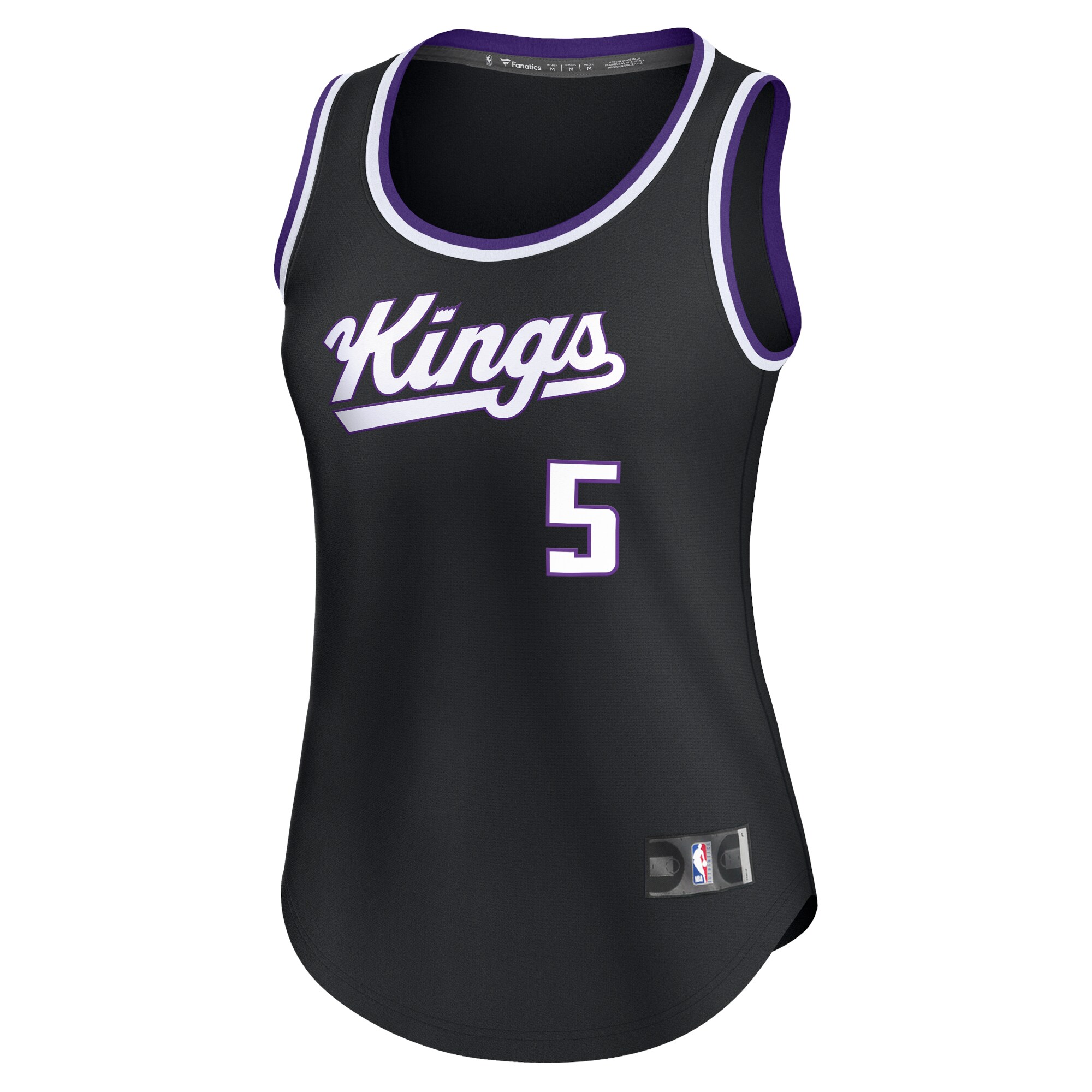 De'Aaron Fox Sacramento Kings Fanatics Branded Women's Fast Break Player Jersey - Icon Edition - Black - vstockx