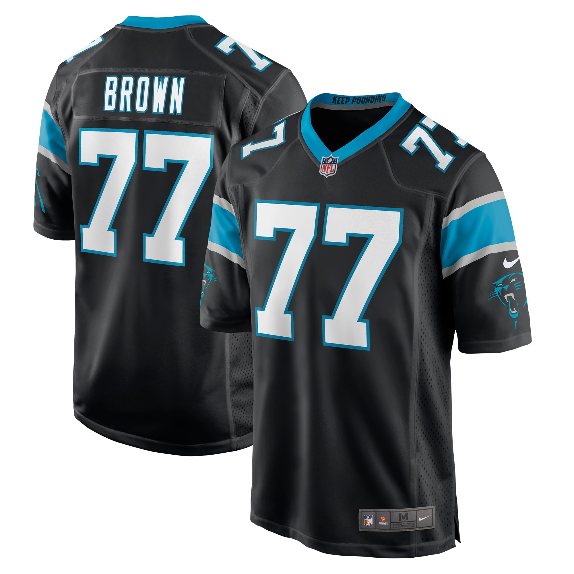 Deonte Brown Carolina Panthers Nike Game Player Jersey - Black - vstockx