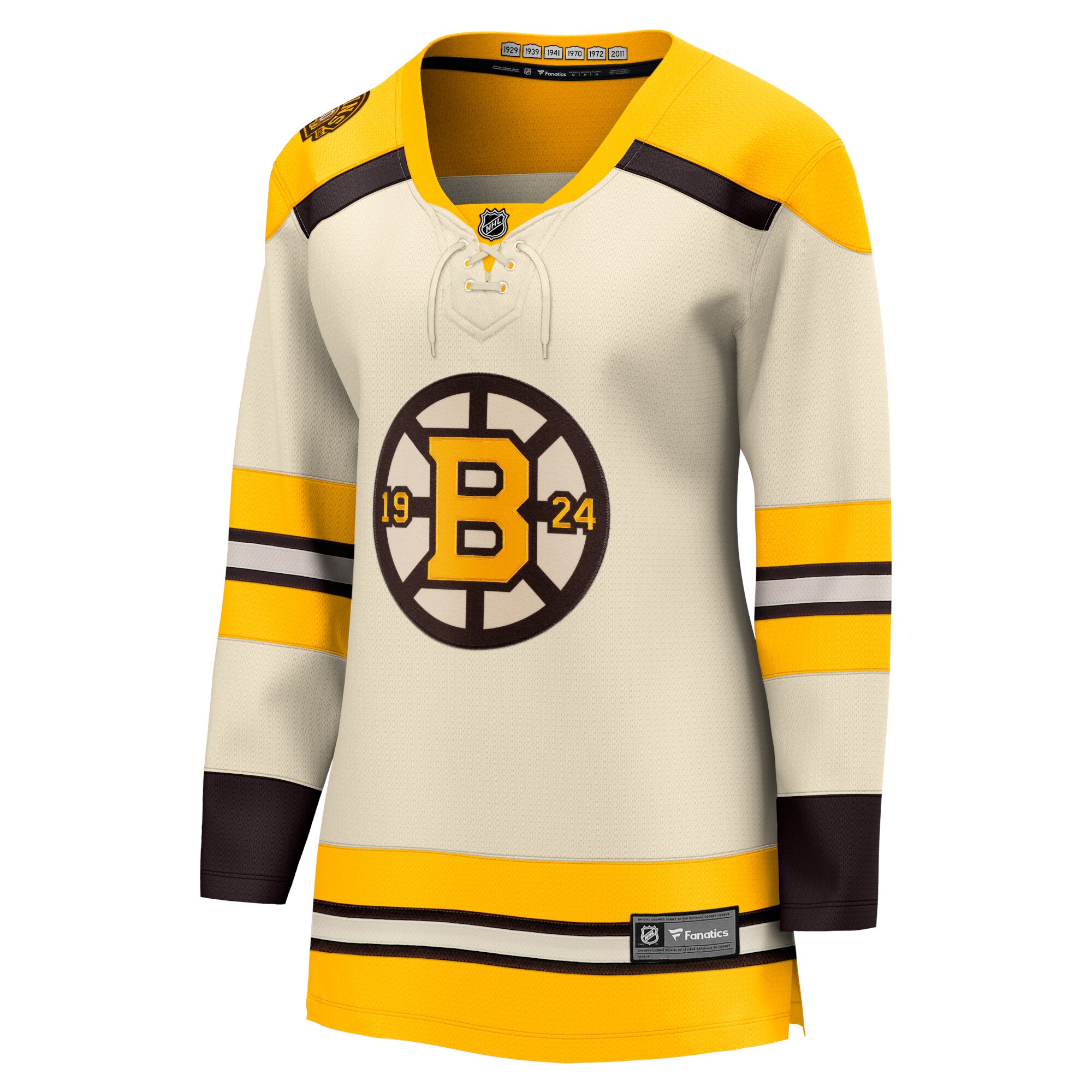 Boston Bruins Fanatics Branded Women's 100th Anniversary Premier Breakaway Jersey - Cream - vstockx