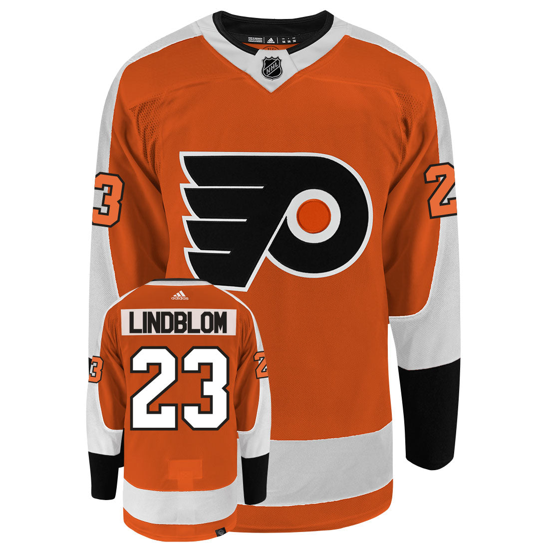 Oskar Lindblom Philadelphia Flyers Adidas Primegreen Authentic NHL Hockey Jersey - vstockx
