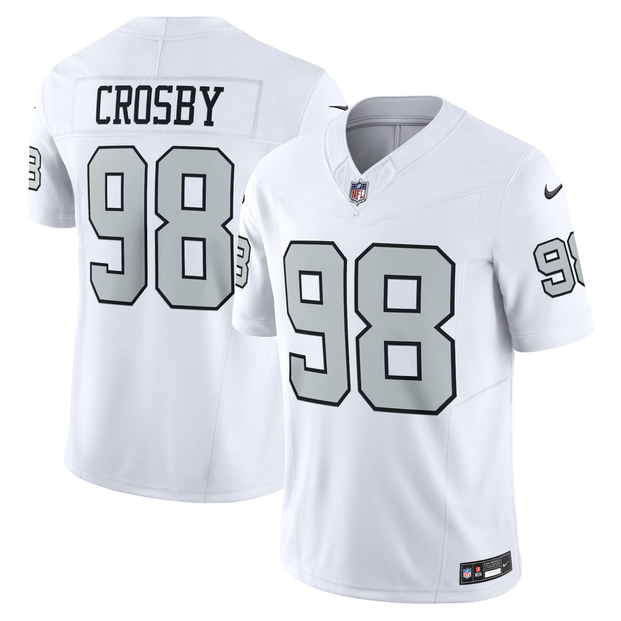 Maxx Crosby Las Vegas Raiders Nike Vapor F.U.S.E. Limited Jersey - White - vstockx