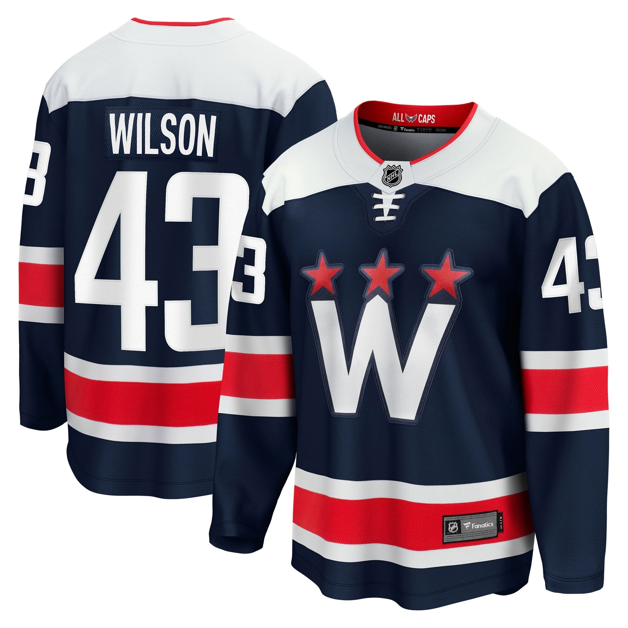Men's Fanatics Branded Tom Wilson Navy Washington Capitals 2020/21 Alternate Premier Breakaway Player Jersey - vstockx