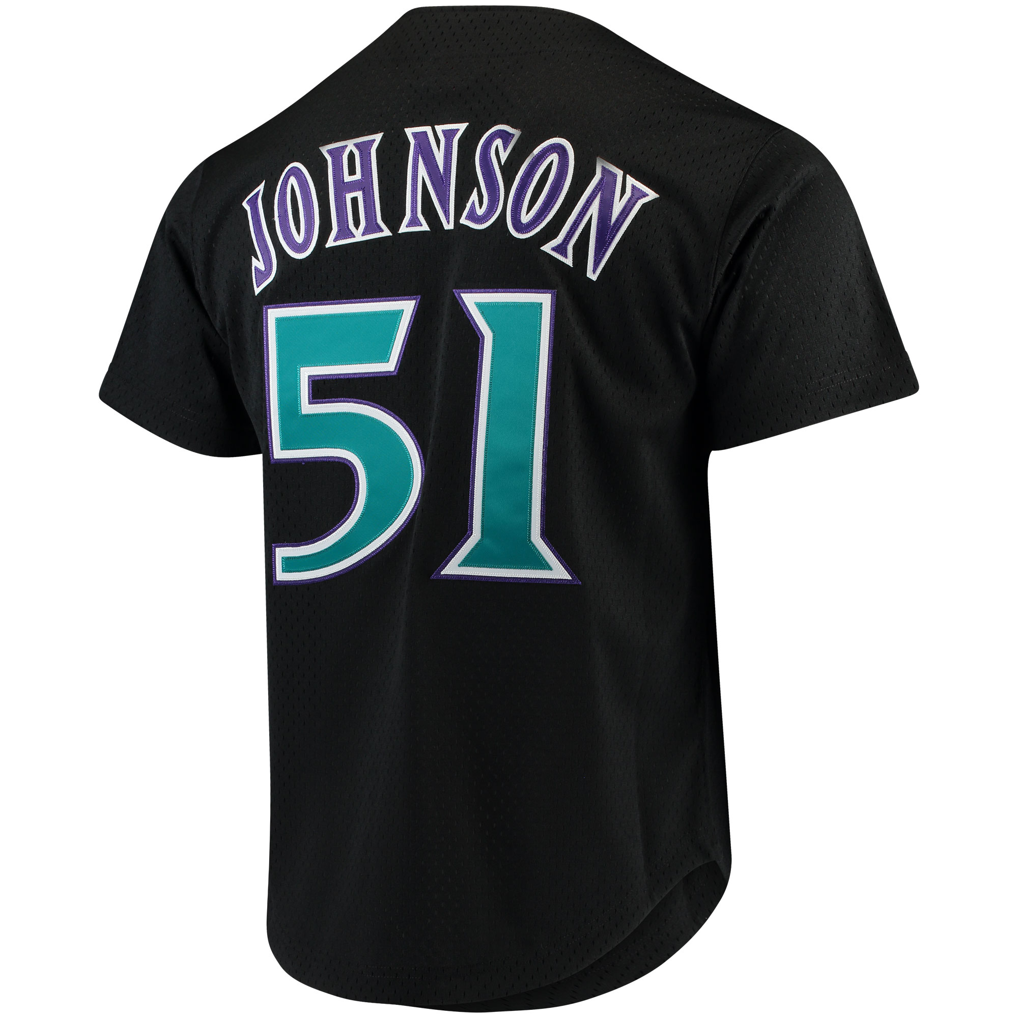 Randy Johnson Arizona Diamondbacks Mitchell & Ness Cooperstown Collection Mesh Batting Practice Button-Up Jersey - Black - vstockx