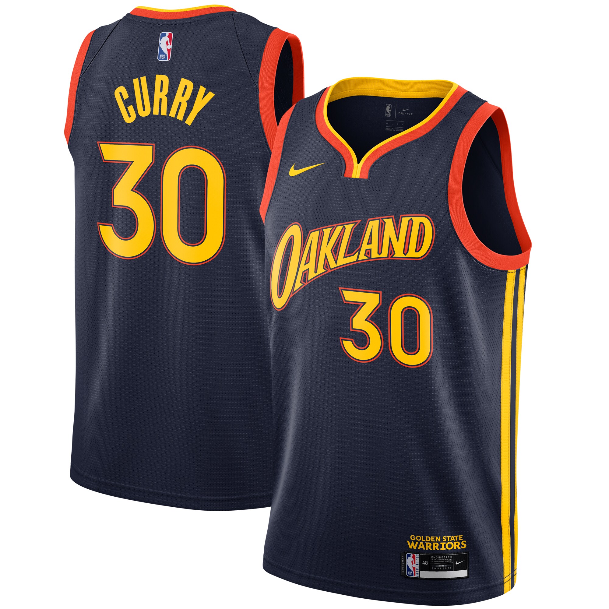 Stephen Curry Golden State Warriors Nike 2020/21 Swingman Player Jersey Navy - City Edition - vstockx