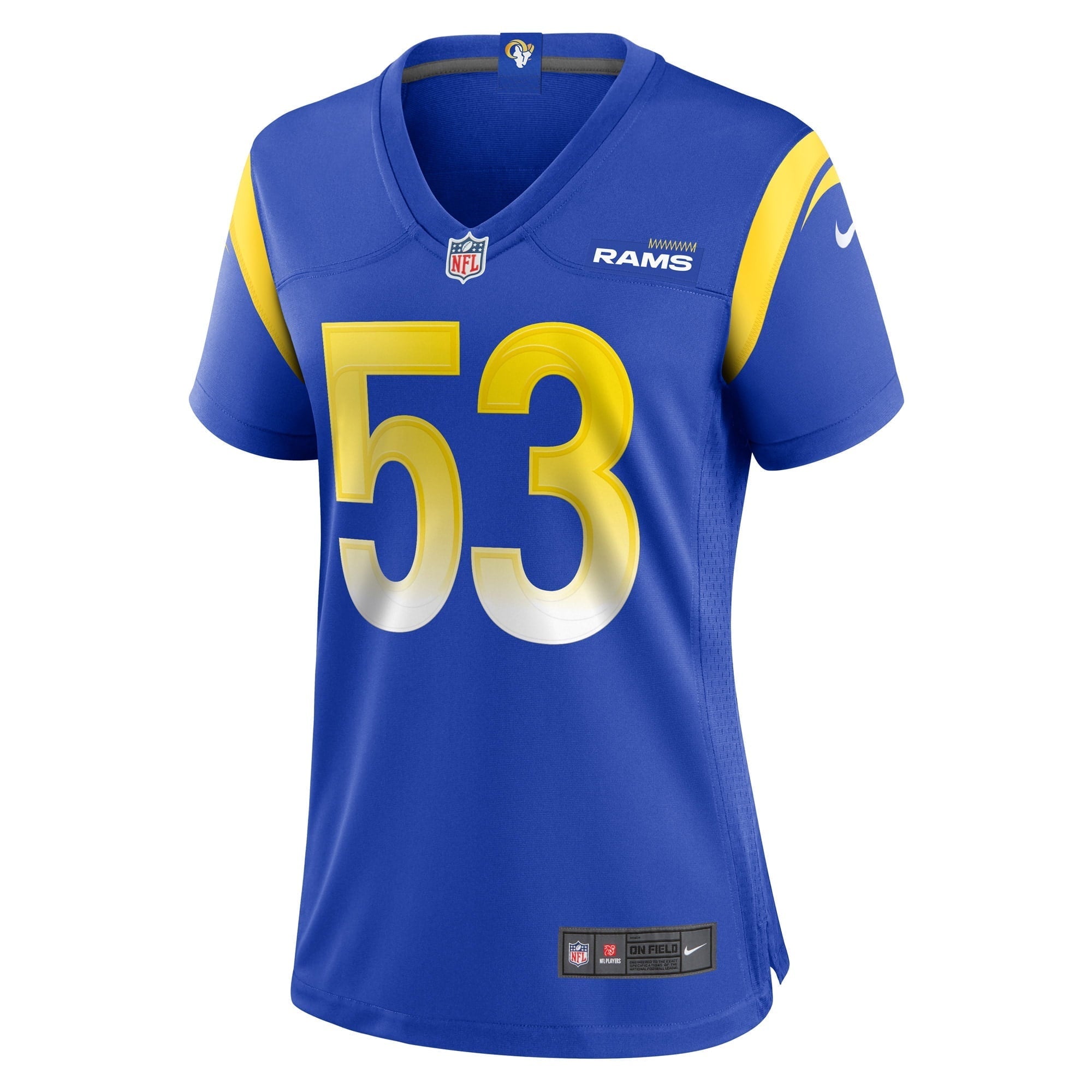 Women's Nike Ernest Jones Royal Los Angeles Rams Team Game Player Jersey - vstockx