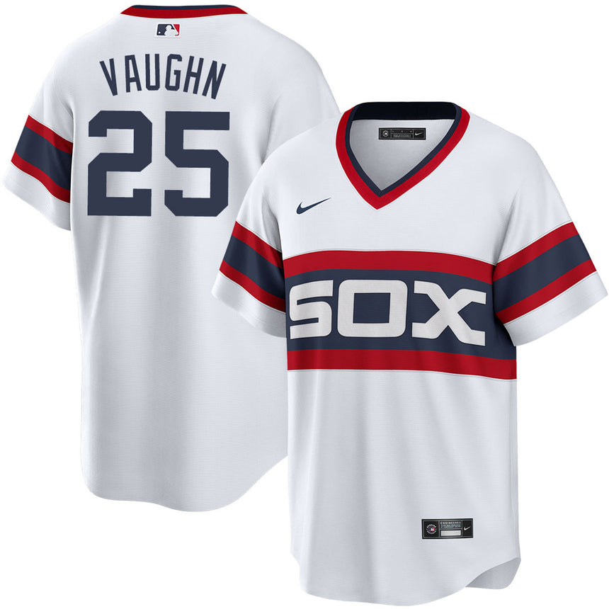 Men's Andrew Vaughn Chicago White Sox Home White 1983 Sunday Alternate Premium Stitch Replica Jersey - vstockx