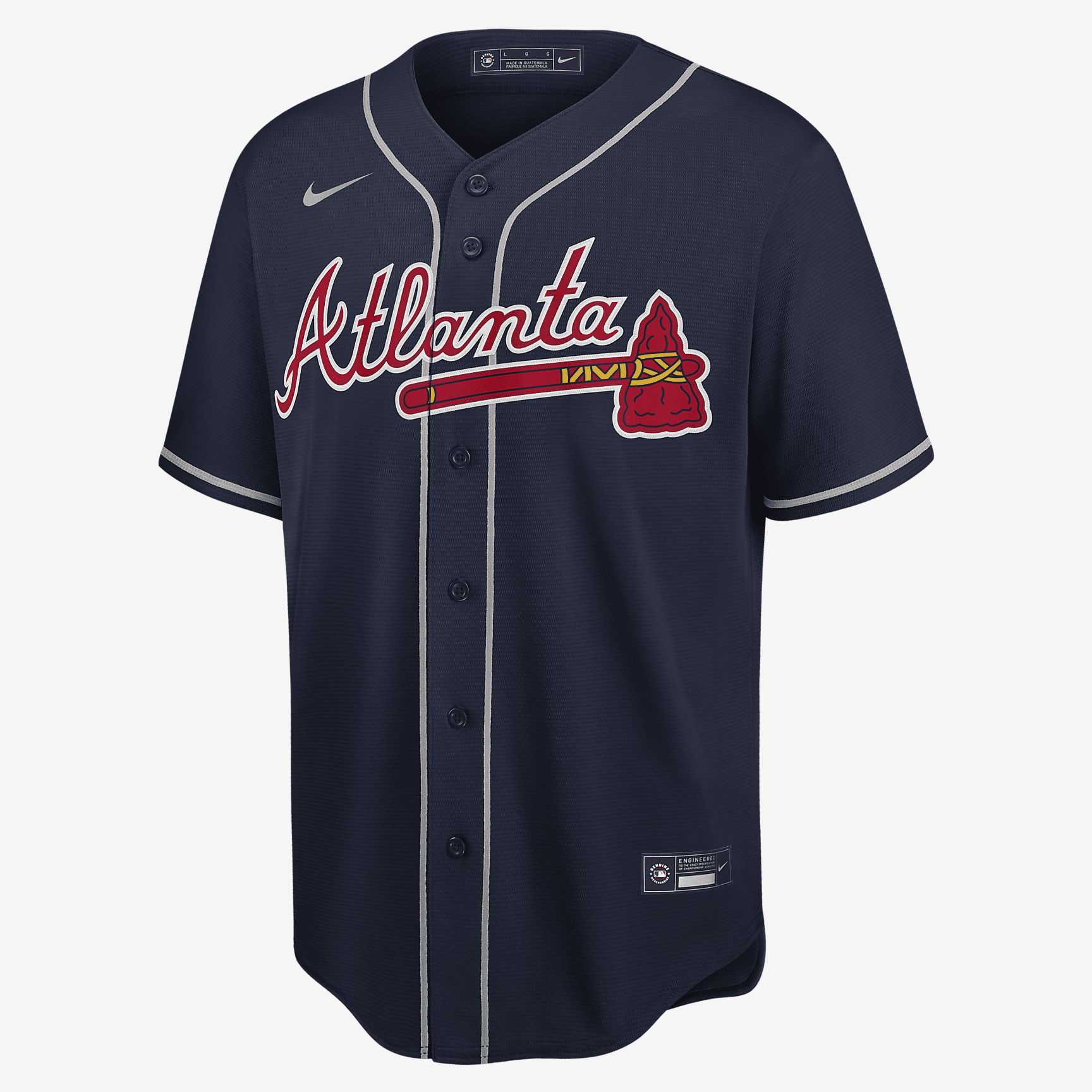 MLB Atlanta Braves (Ronald Acu?a Jr.) Men's Replica Baseball Jersey - Navy - vstockx