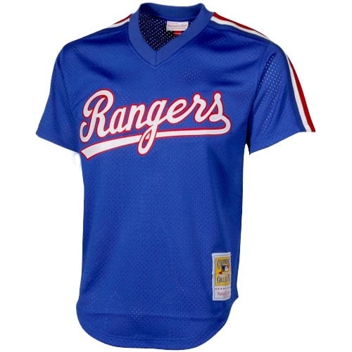 Nolan Ryan Texas Rangers Mitchell & Ness 1989 Authentic Cooperstown Collection Mesh Batting Practice Jersey - Royal - vstockx