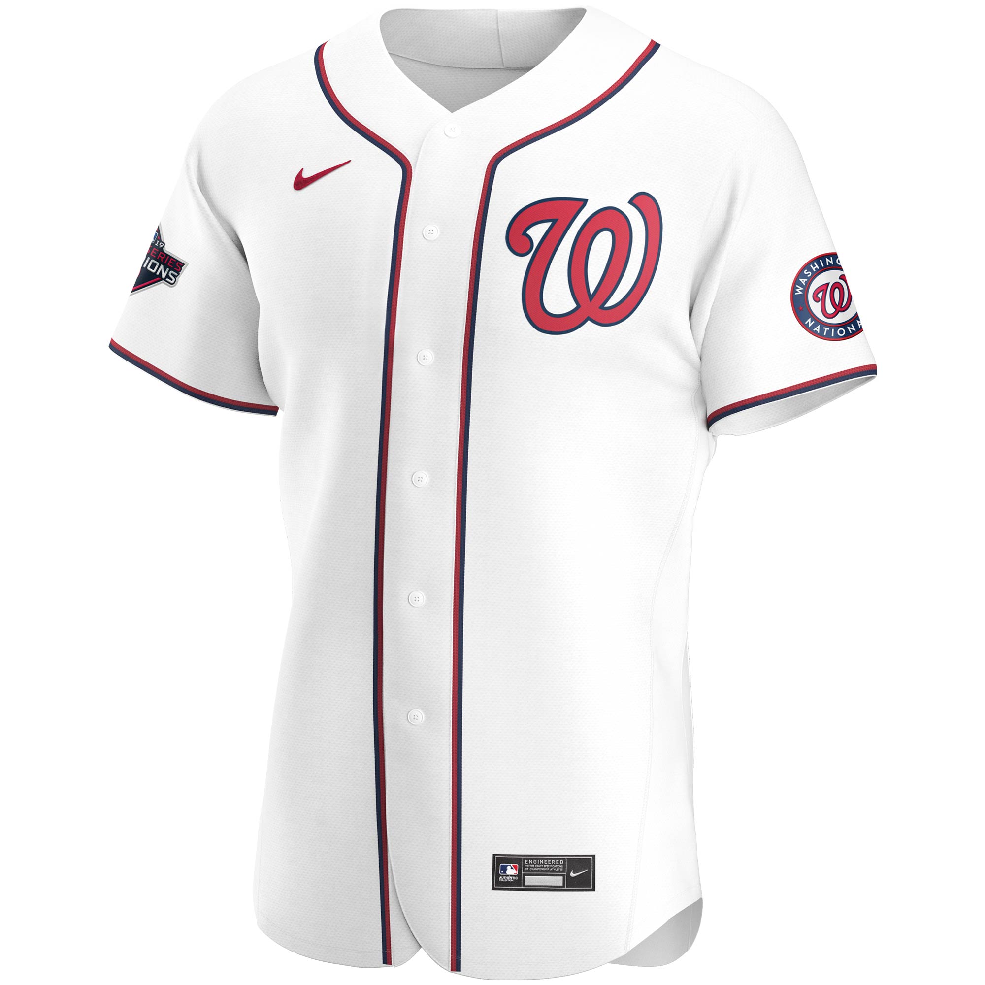 Washington Nationals Nike 2019 World Series Champions Home Authentic Team Jersey - White - vstockx