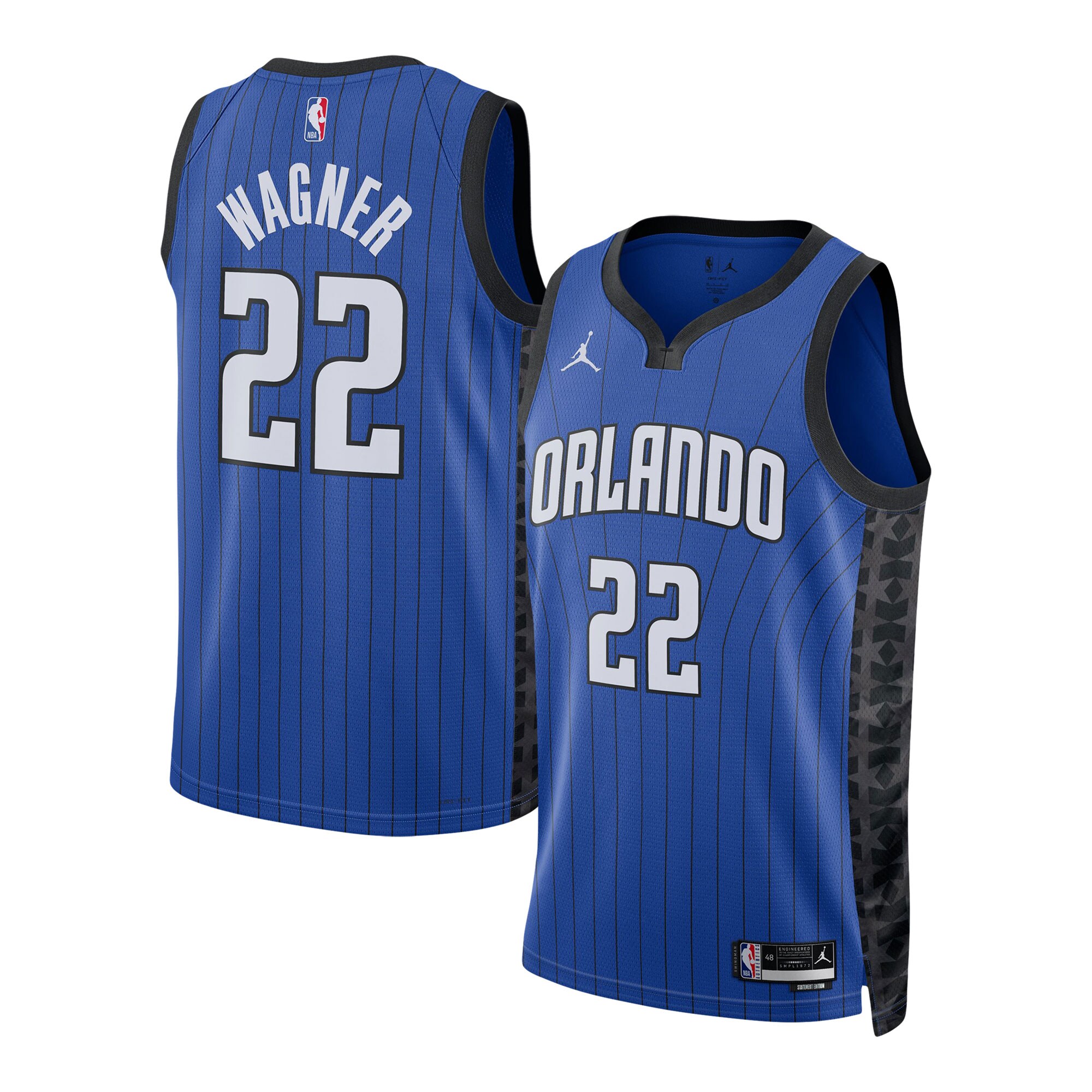 Franz Wagner Orlando Magic Jordans Brand Unisex Swingman Jersey - Statement Edition - Blue - vstockx