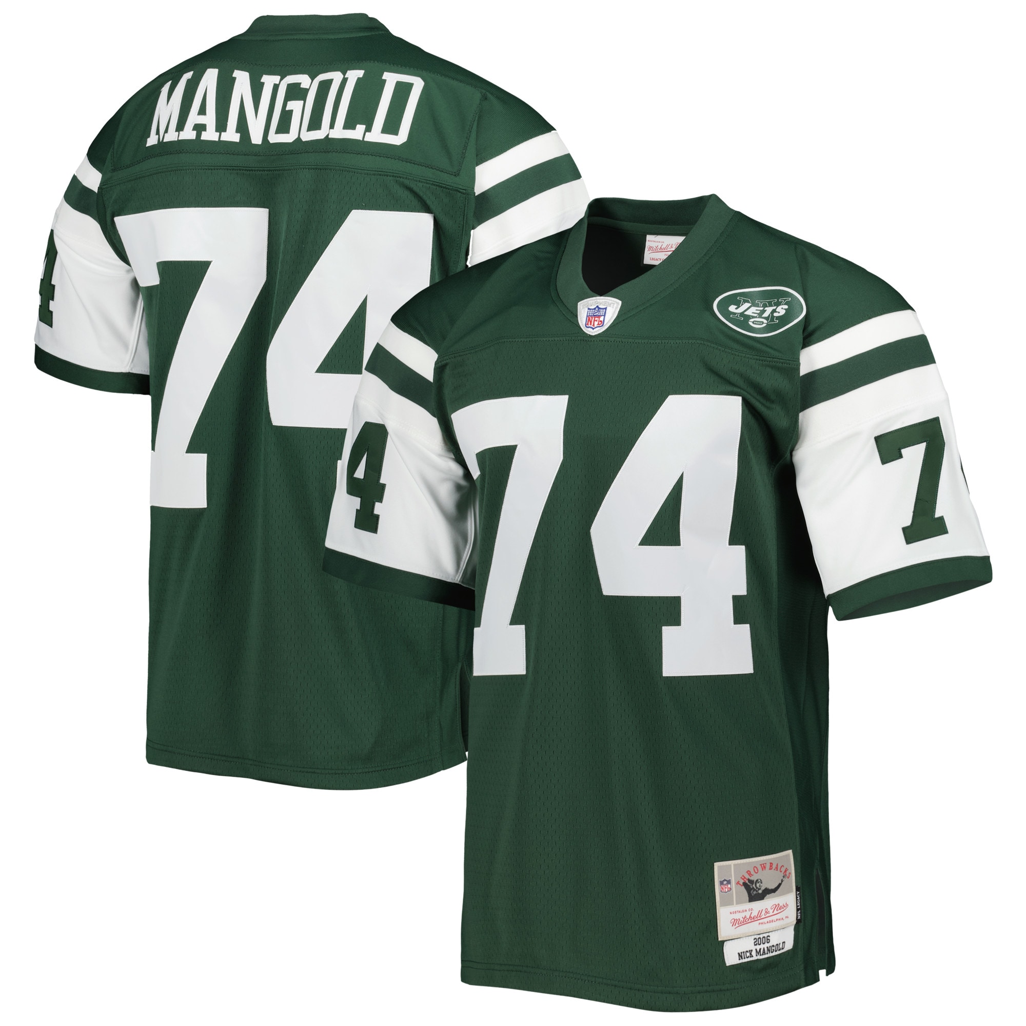 Nick Mangold New York Jets Mitchell & Ness Legacy Replica Jersey - Green - vstockx