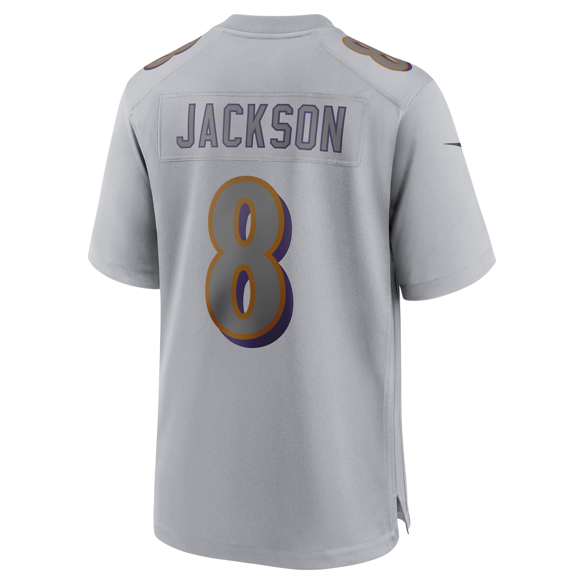 Lamar Jackson Baltimore Ravens Nike Atmosphere Fashion Game Jersey - Gray - vstockx
