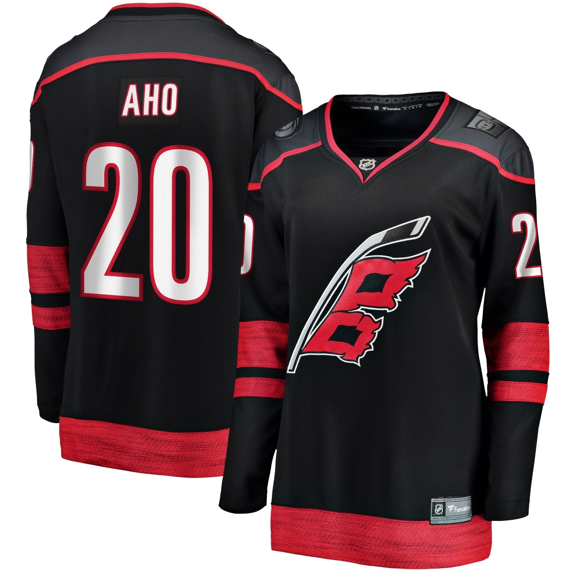 Women's Fanatics Branded Sebastian Aho Black Carolina Hurricanes Alternate Premier Breakaway Jersey - vstockx