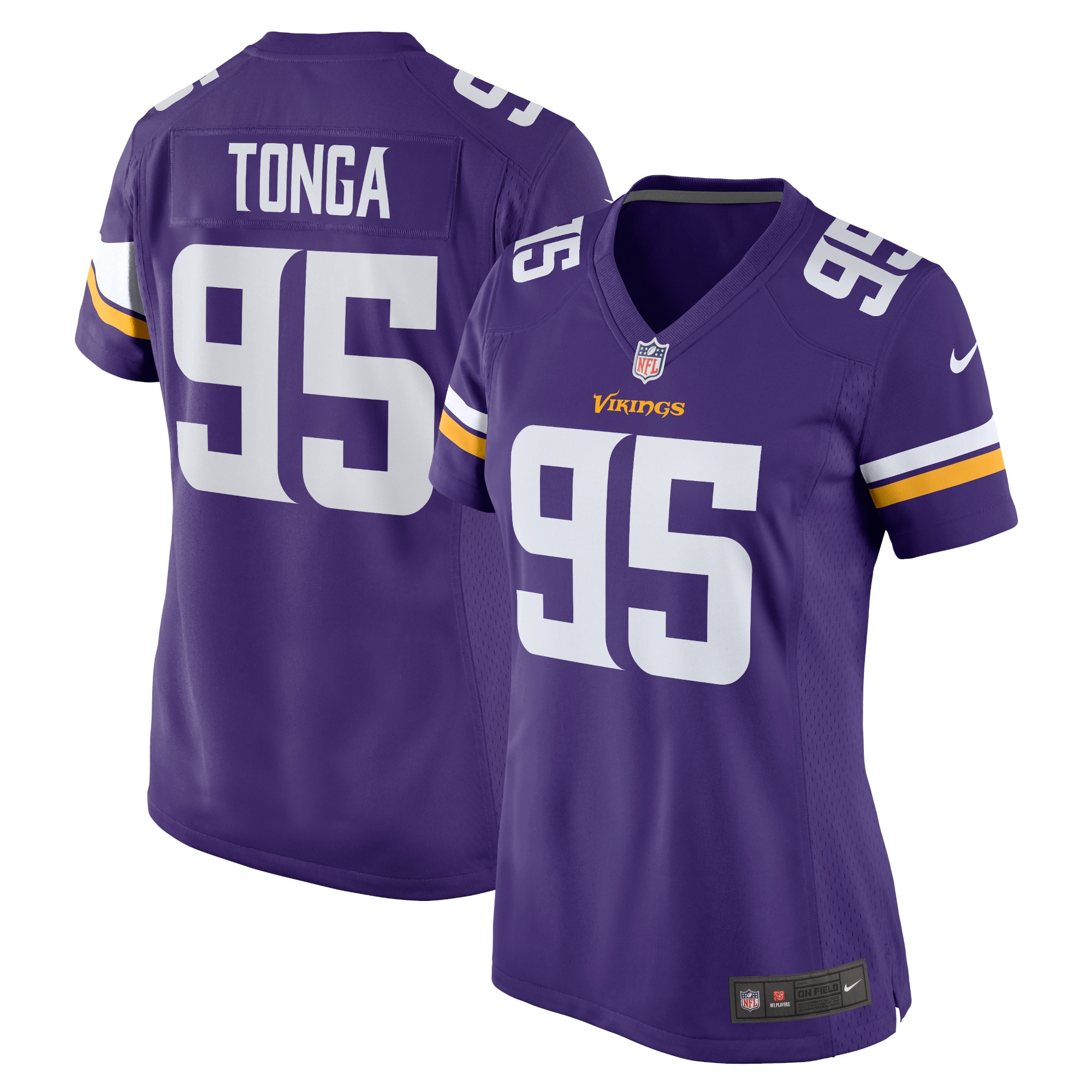 Khyiris Tonga Minnesota Vikings Nike Women's Home Game Player Jersey - Purple - vstockx