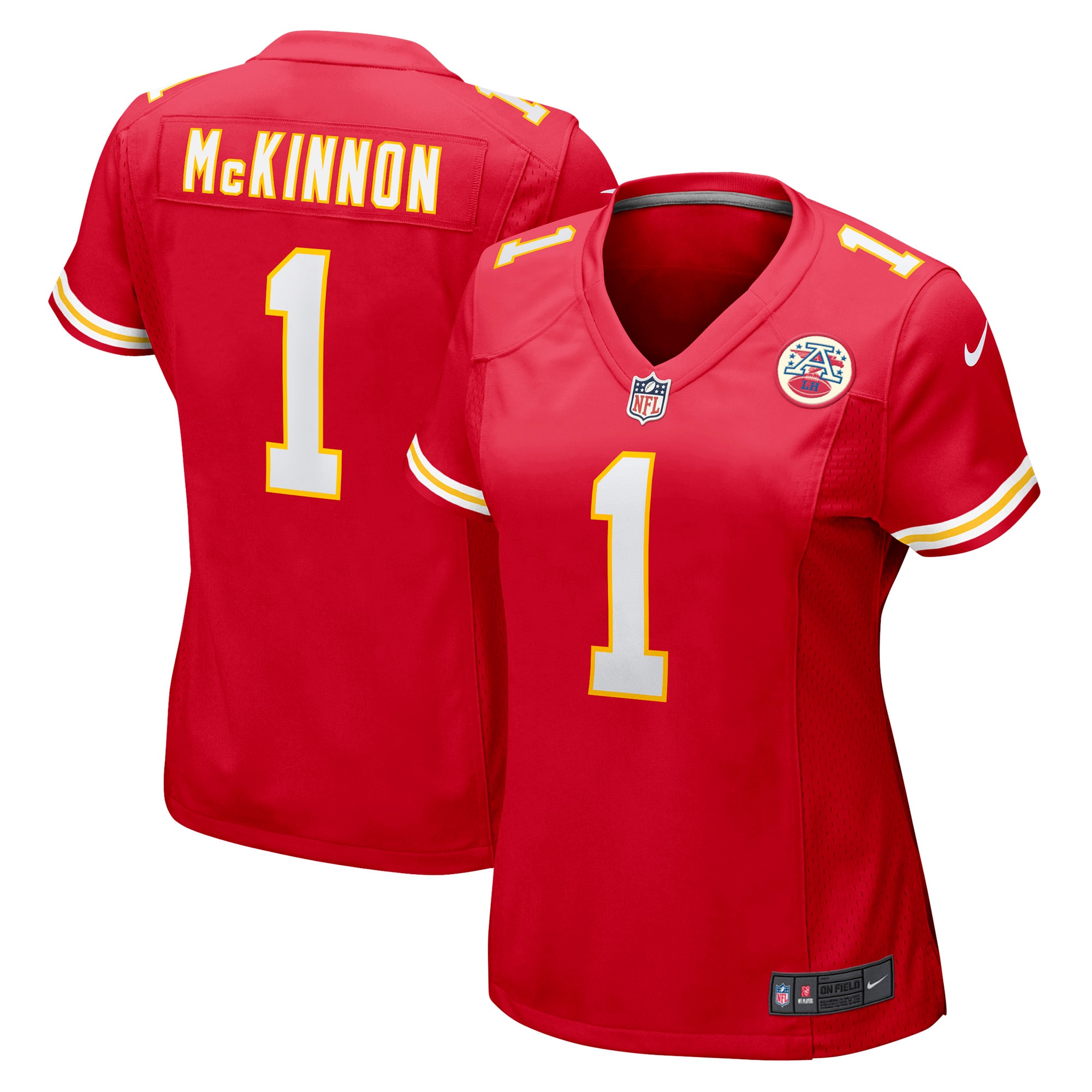 Jerick McKinnon Kansas City Chiefs Nike Women's Game Player Jersey - Red - vstockx