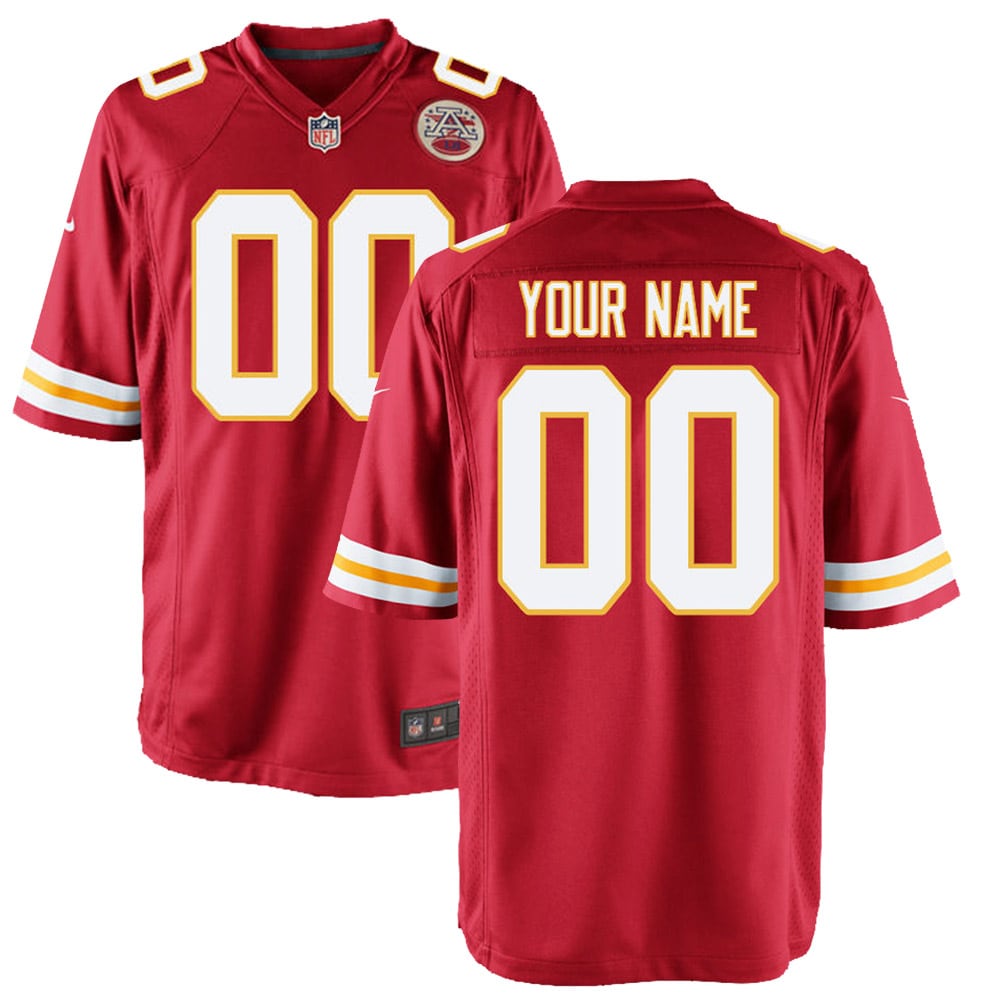 Kansas City Chiefs Nike Youth Custom Game Jersey - Red - vstockx
