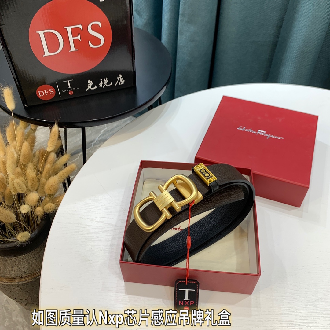 Streetwear Belt Ferragamo 319680 size:3.5cm - vstockx