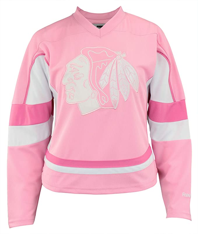 Youth Girls Patrick Kane Chicago Blackhawks Pink Replica Player Jersey - vstockx