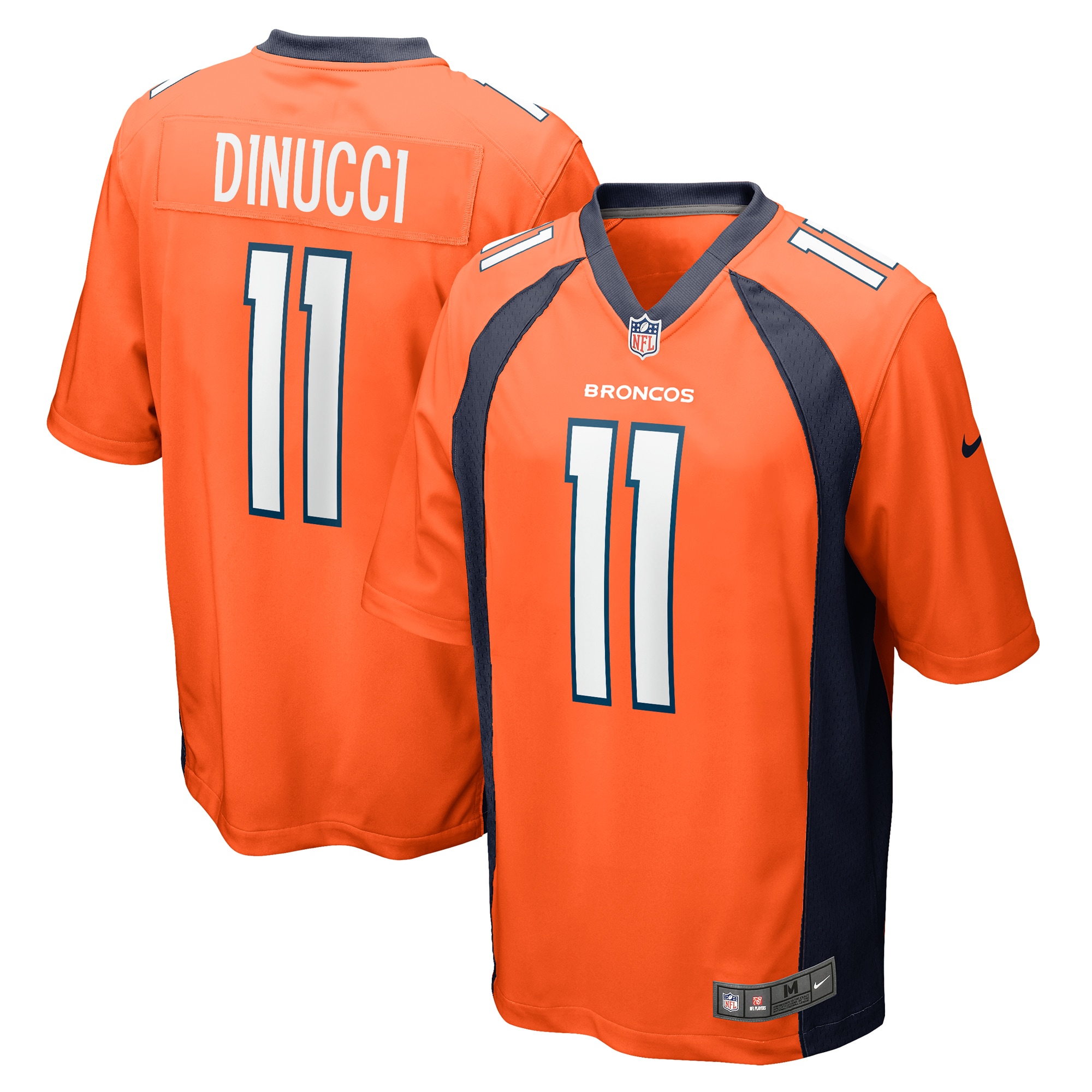 Ben DiNucci Denver Broncos Nike Team Game Jersey - Orange - vstockx