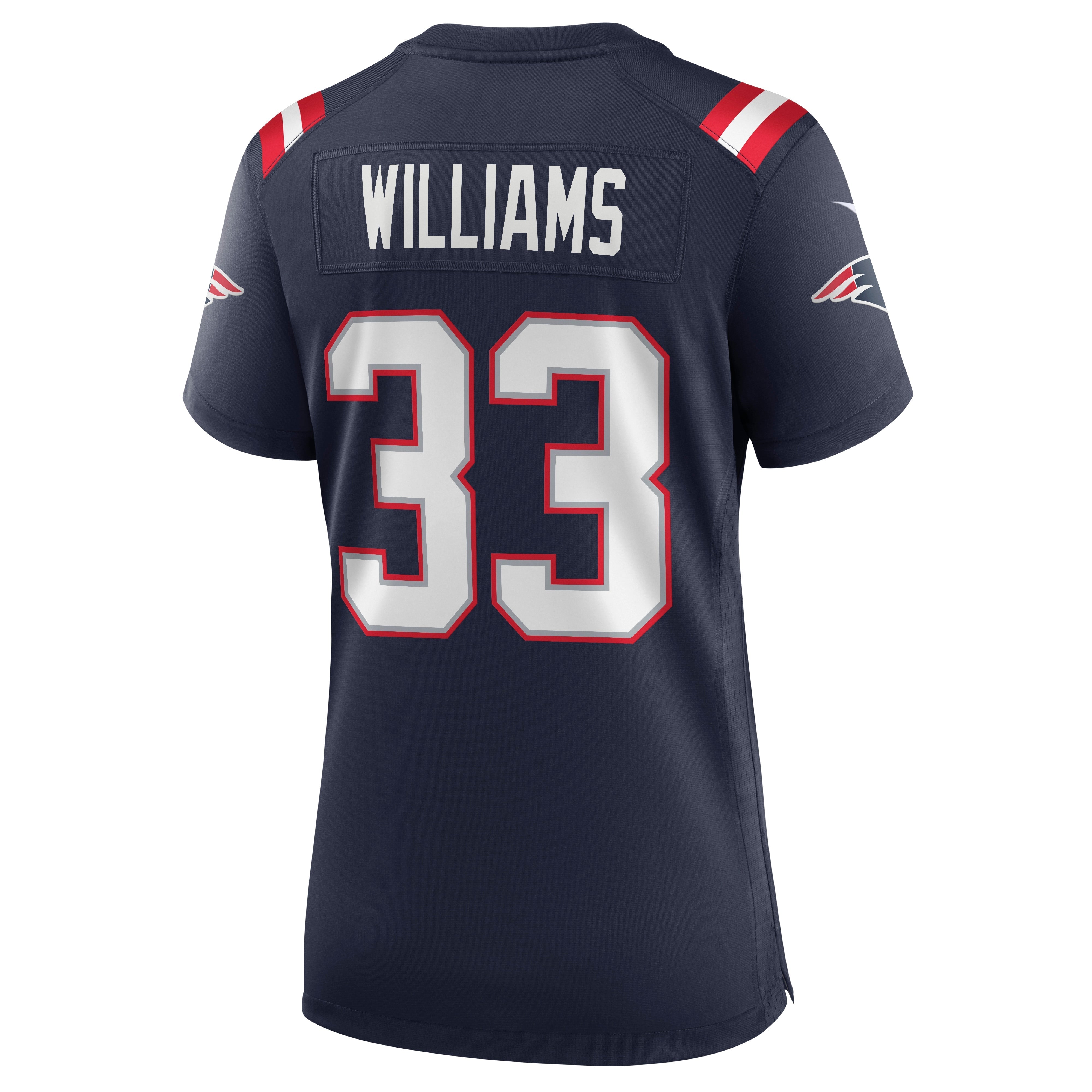 Women's Nike Joejuan Williams Navy New England Patriots Game Jersey - vstockx