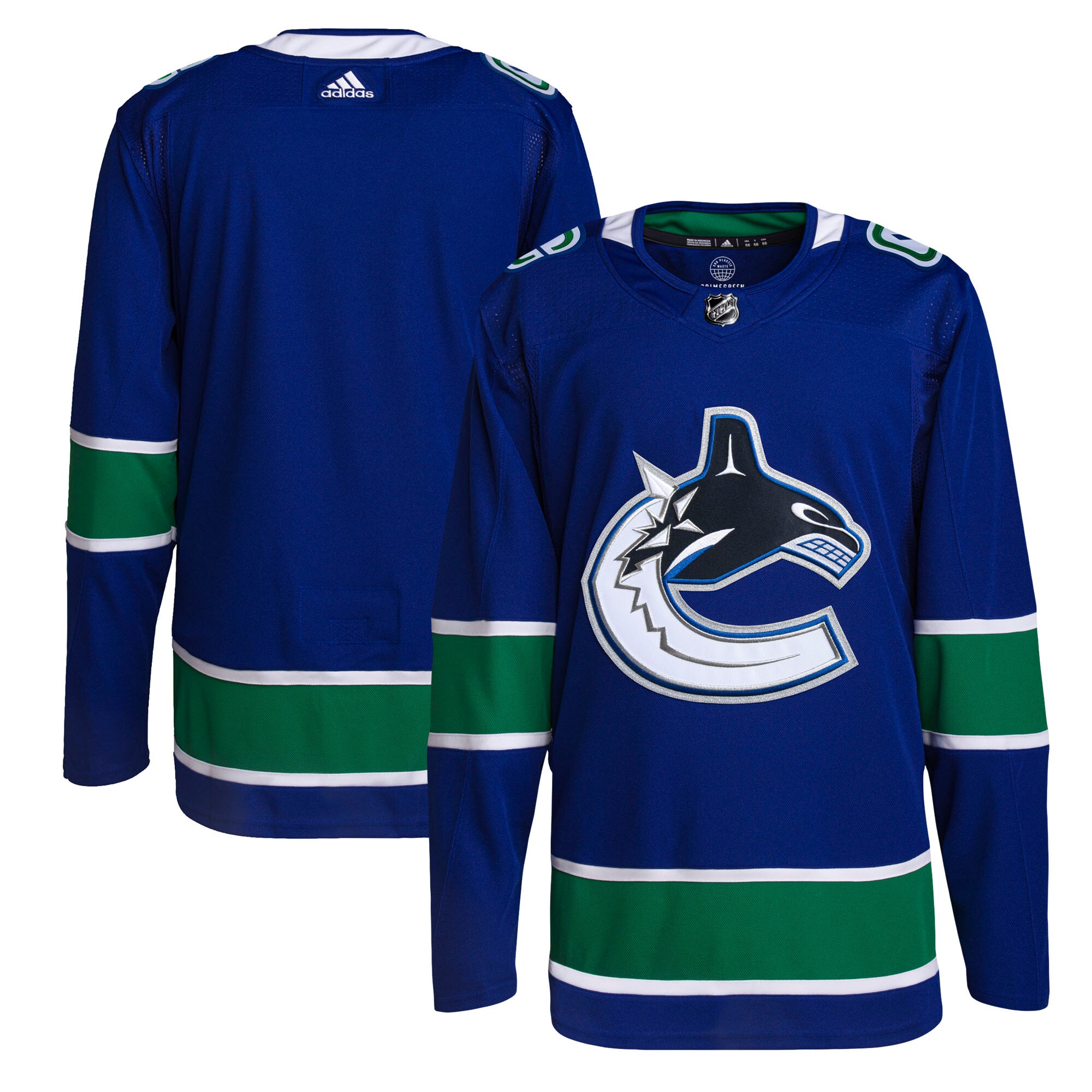 Vancouver Canucks adidas Home Primegreen Authentic Pro Jersey - Royal - vstockx