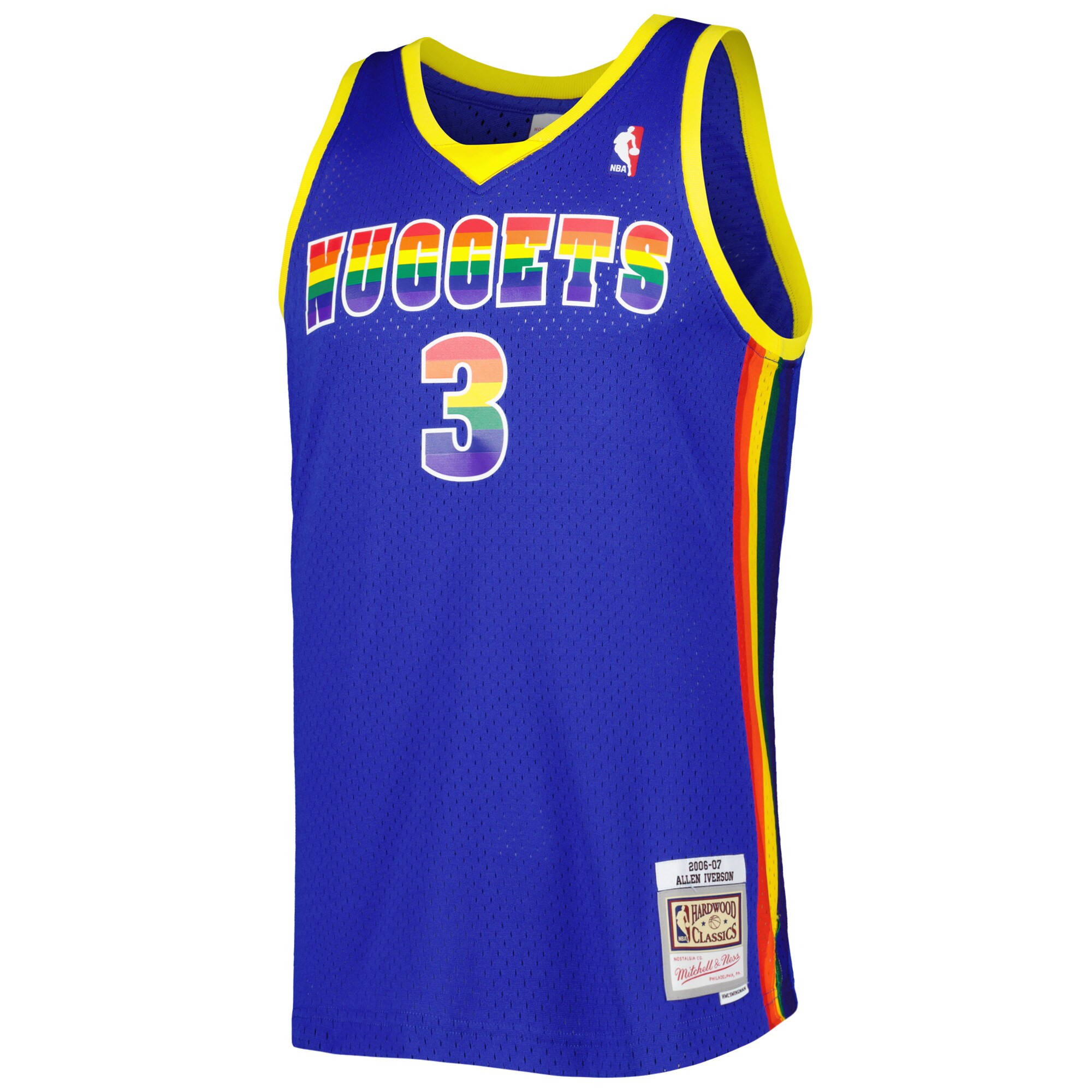 Allen Iverson Denver Nuggets Mitchell & Ness 2006/07 Hardwood Classics Reload 3.0 Swingman Jersey - Royal - vstockx