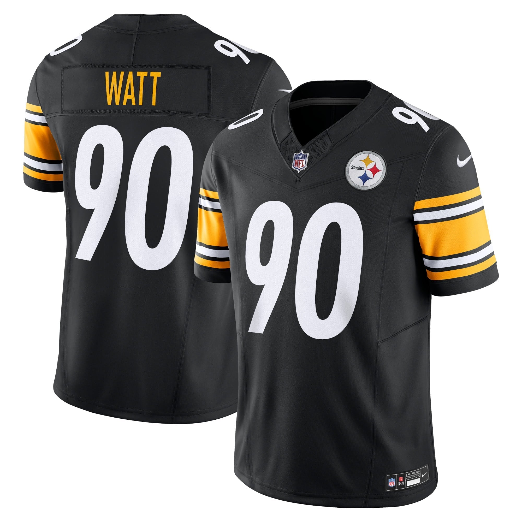 Men's Nike T.J. Watt Black Pittsburgh Steelers Vapor F.U.S.E. Limited Jersey - vstockx