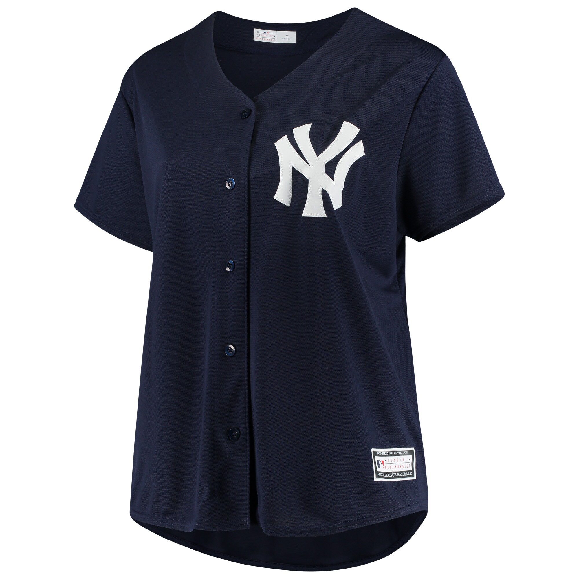New York Yankees Women's Plus Size Alternate Replica Team Jersey - Navy - vstockx