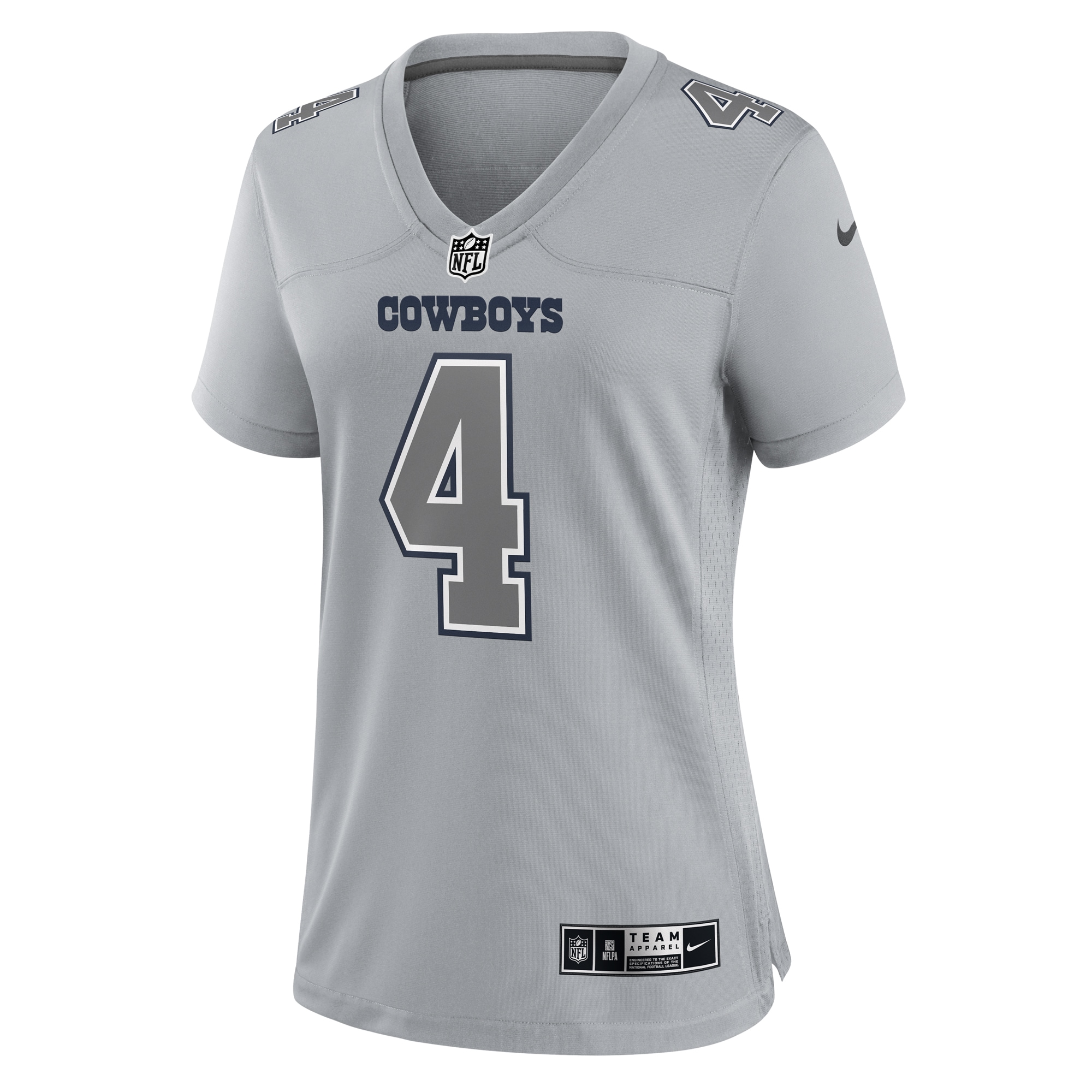 Dak Prescott Dallas Cowboys Nike Women's Atmosphere Fashion Game Jersey - Gray - vstockx