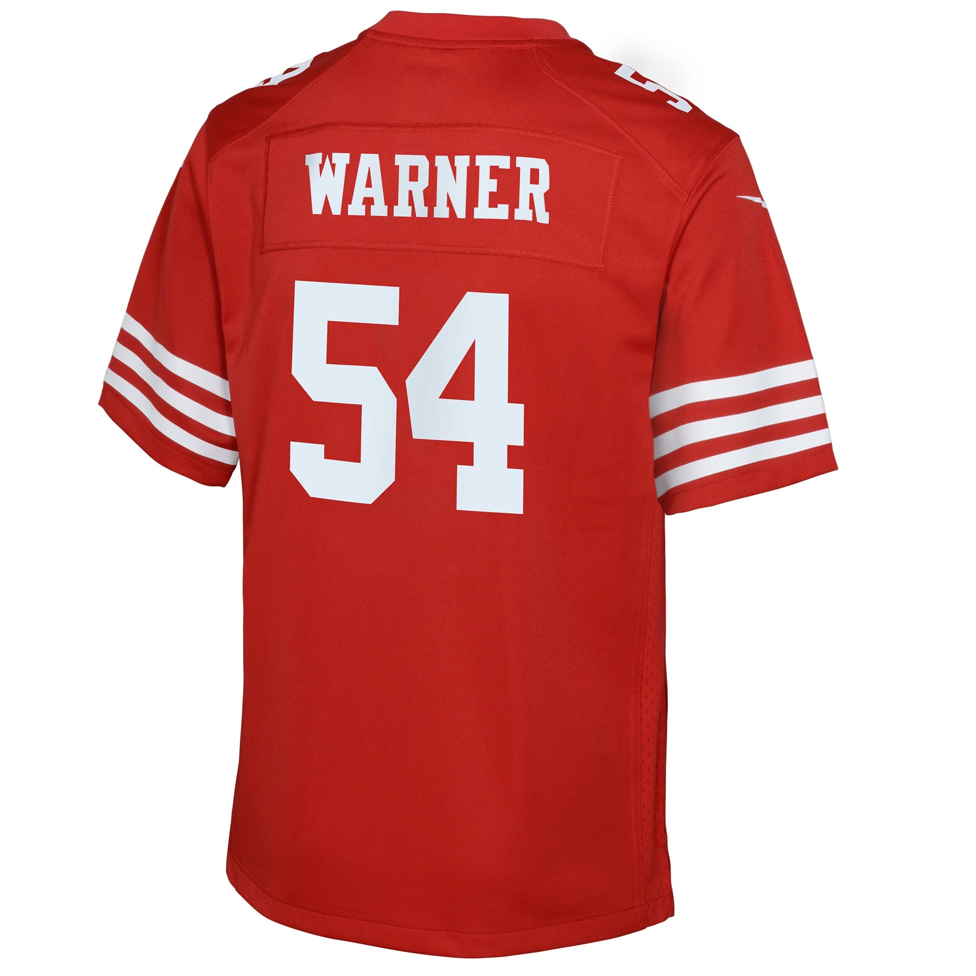 Youth Nike Fred Warner Scarlet San Francisco 49ers Game Jersey - vstockx